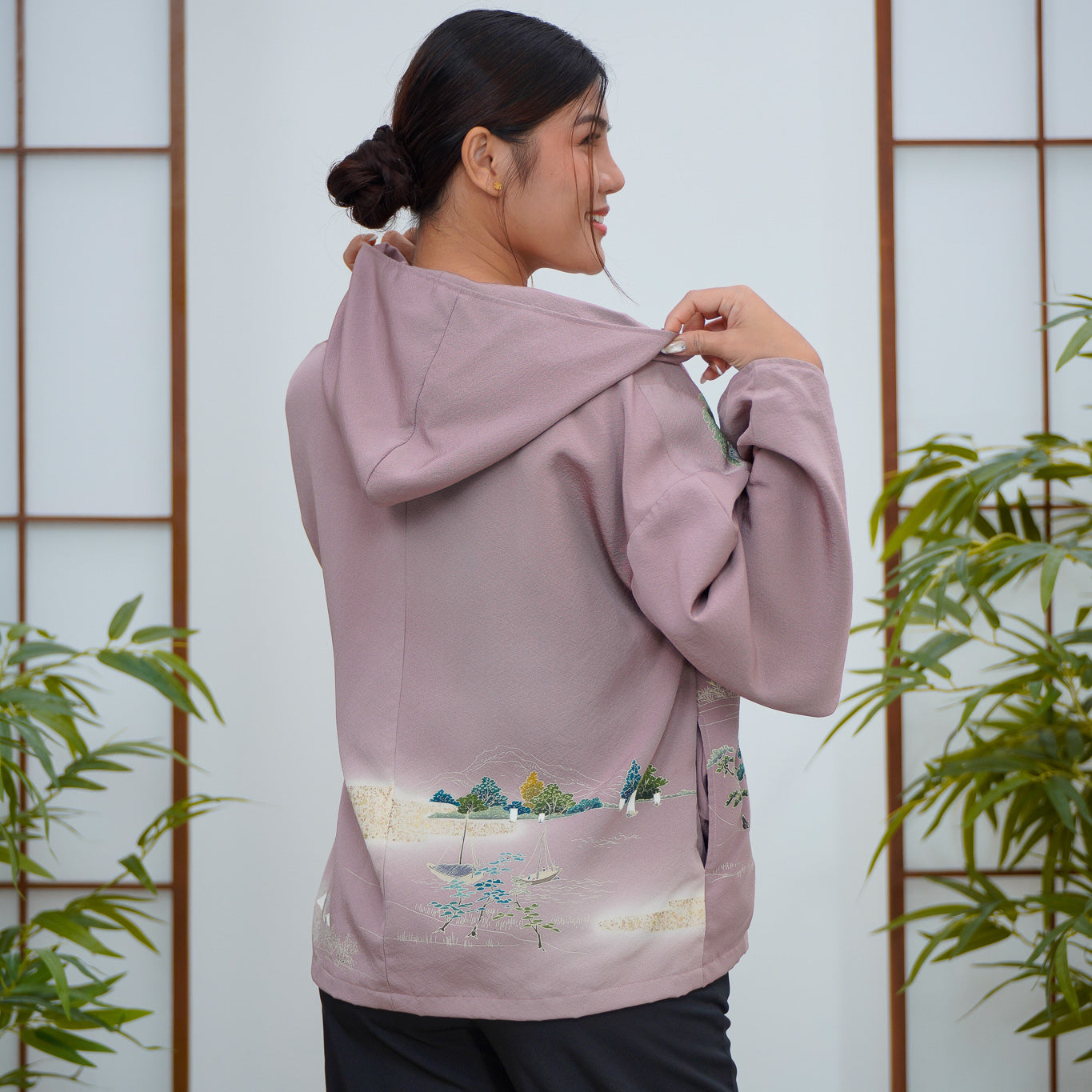 Premium On-hand: Lavender Hoodie With Zipper | HWZ7936Y