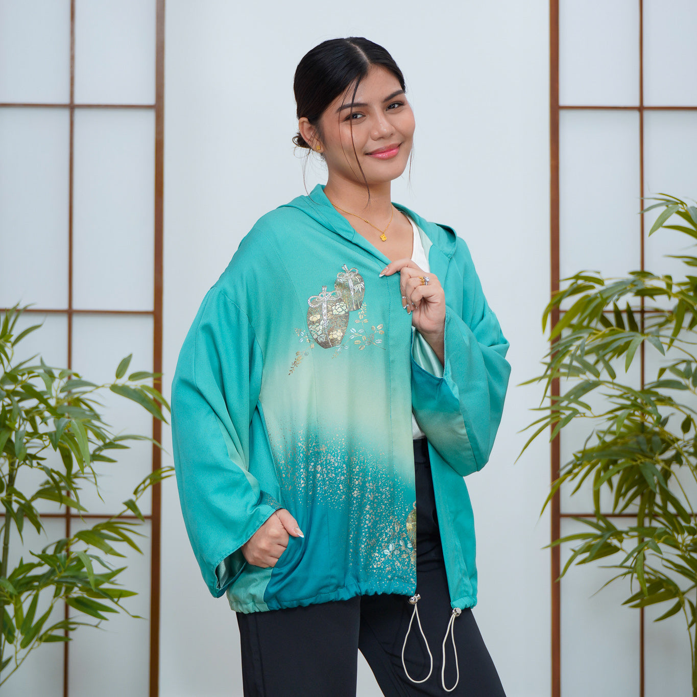 Premium On-hand: Green Hoodie | H8102Y | Rare teal colors