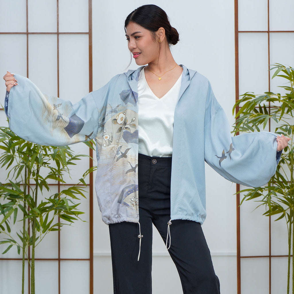 Premium On-hand: Blue crane Hoodie | H8103Y