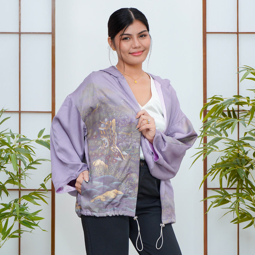 Premium On-hand: Lavender embossed Hoodie | H8099Y