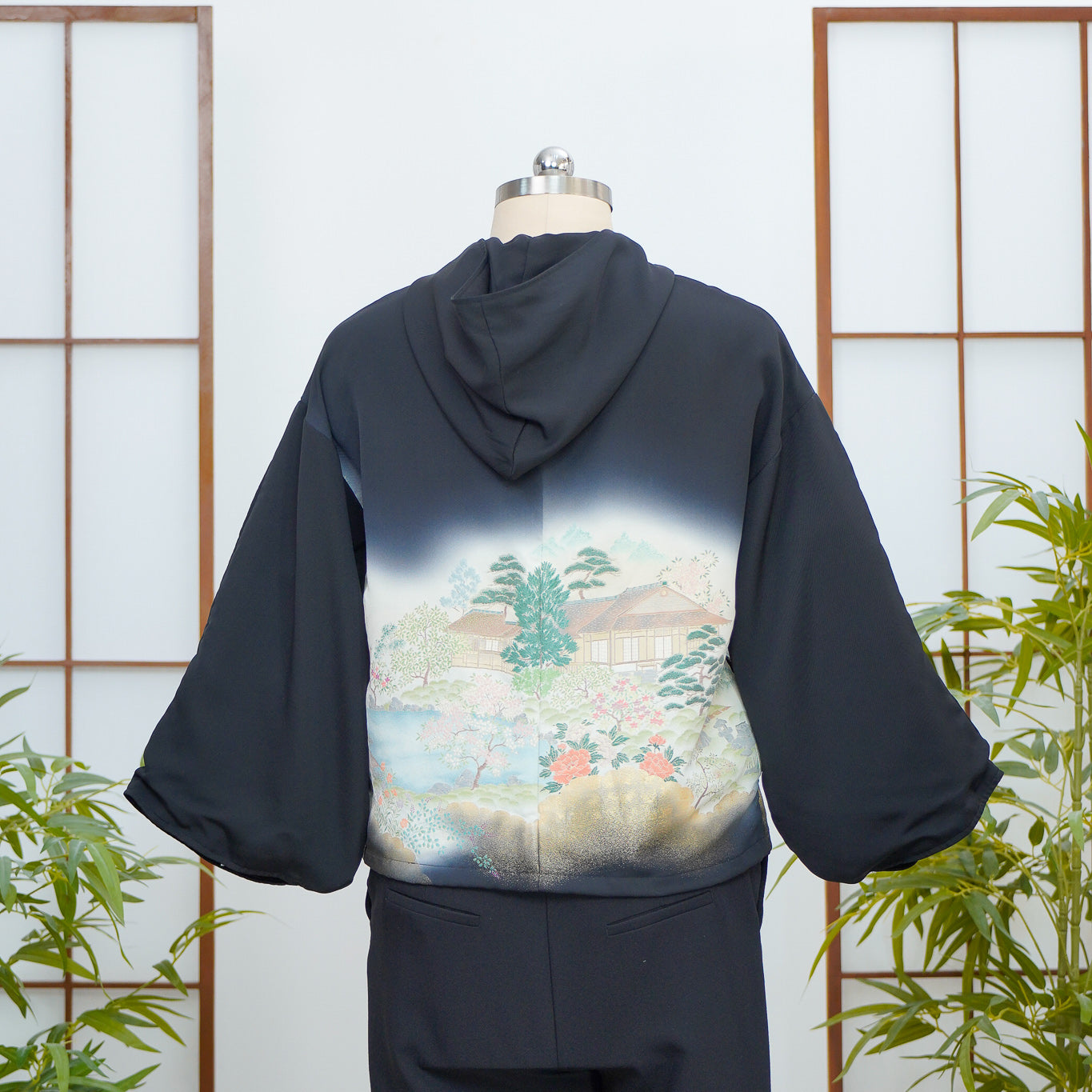 Premium On-hand: Black Hoodie With Zipper | HWZ8072Y