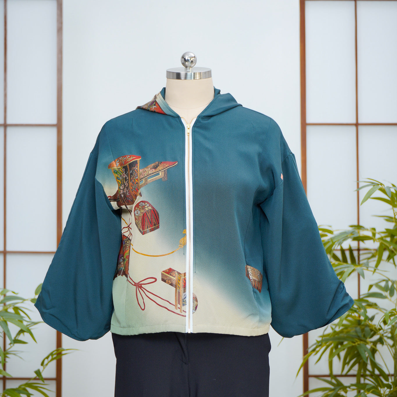 Premium On-hand: Green Hoodie With Zipper | HWZ8107Y
