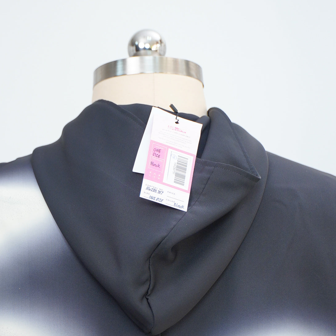 Premium On-hand: Black Hoodie With Zipper | HWZ8075Y