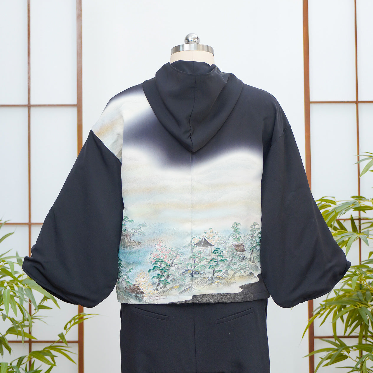 Premium On-hand: Black Hoodie With Zipper | HWZ8075Y