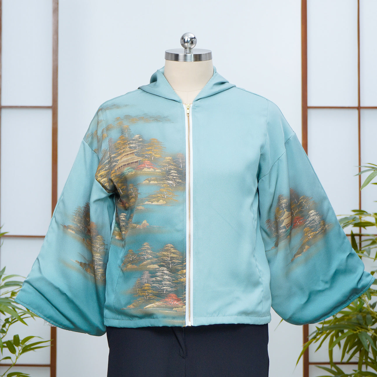 Premium On-hand: Green Hoodie With Zipper | HWZ8106Y
