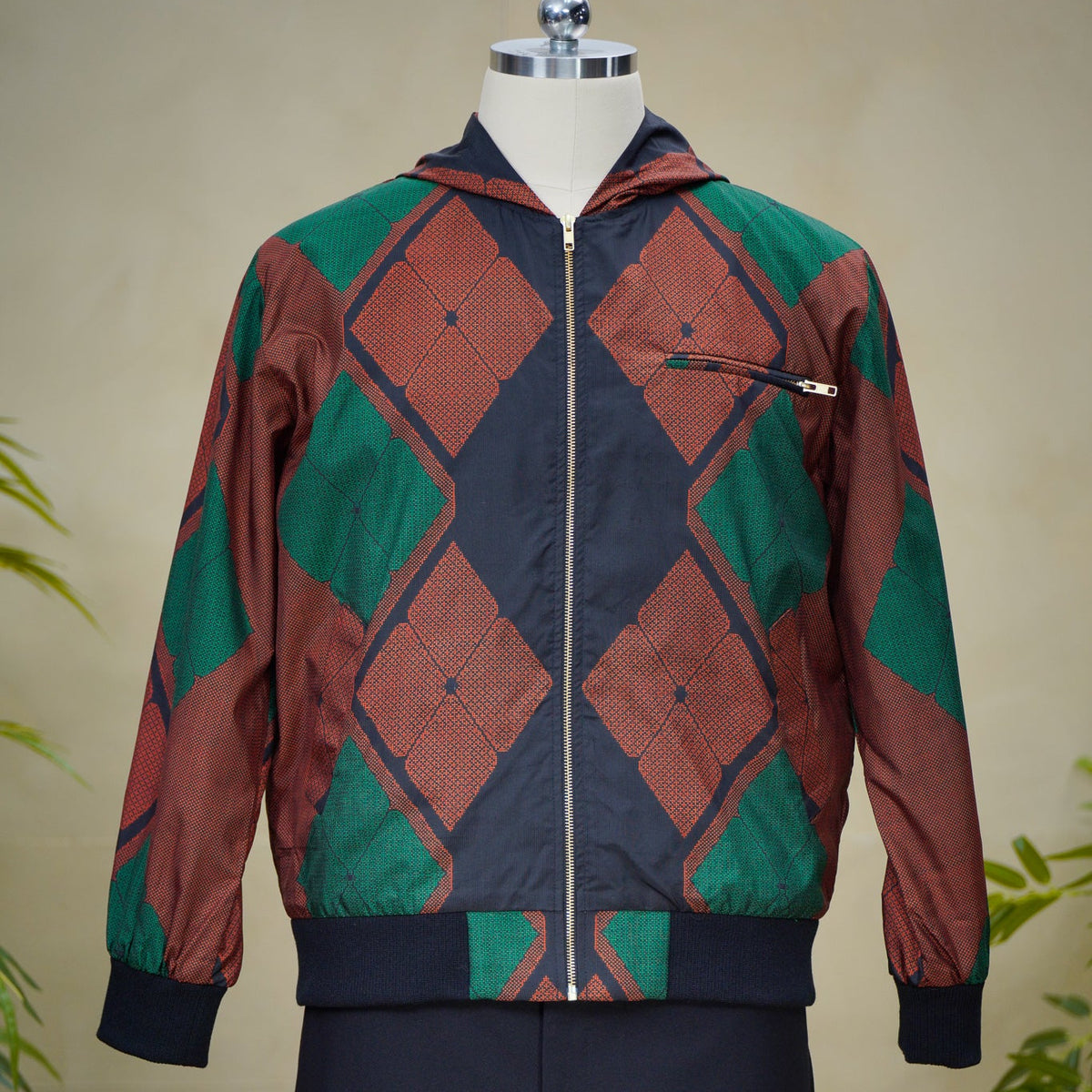 Premium On-hand: Orange Loose Fit Oshima Men's Bomber Jacket | LBJ8429M| Large