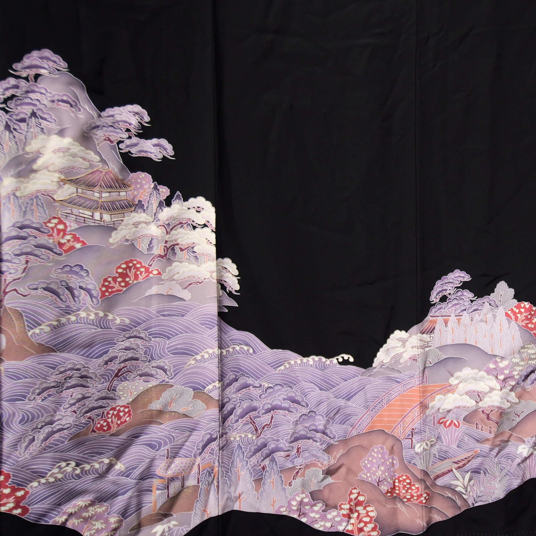 NALB (No Art Left Behind) Fabric: Black Purple MA01-02