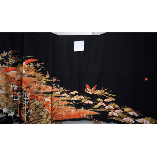 NALB (No Art Left Behind) Fabric: Black Orange Phoenix MA01-04