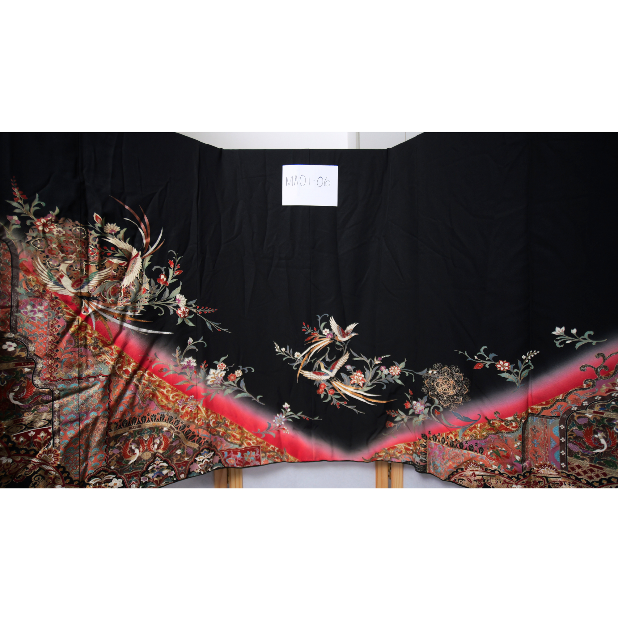 Premium Fabric: Black Red Birds | MA01-06