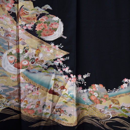 NALB (No Art Left Behind) Fabric: Black Birds and Tress | MA01-10