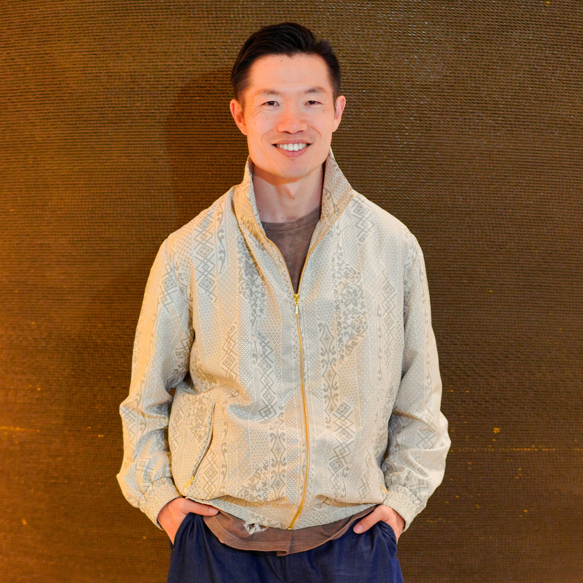 Premium On-hand item: White Oshima Golfer Jacket | Large | OGJ8813M -O