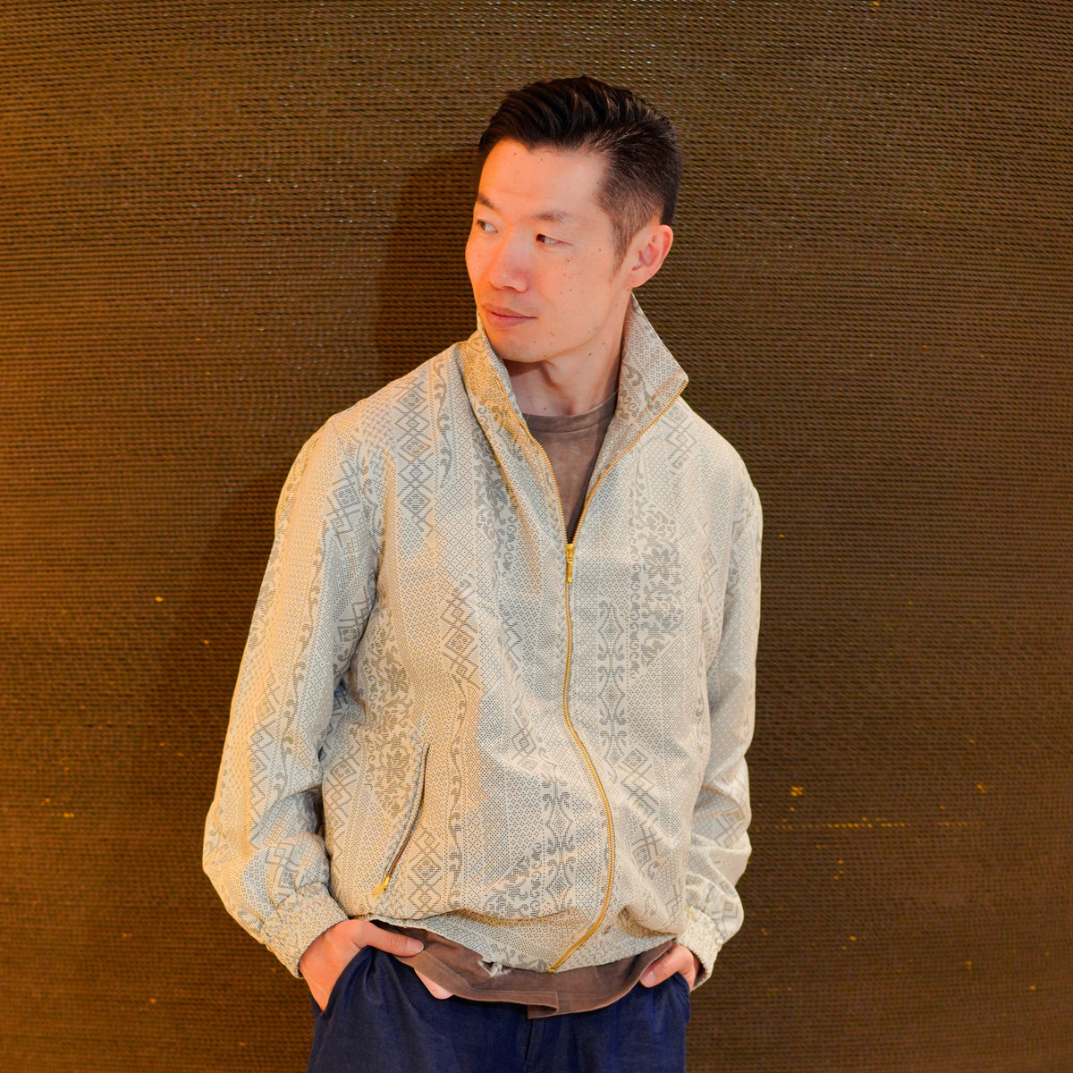 Premium On-hand item: White Oshima Golfer Jacket | Large | OGJ8813M -O