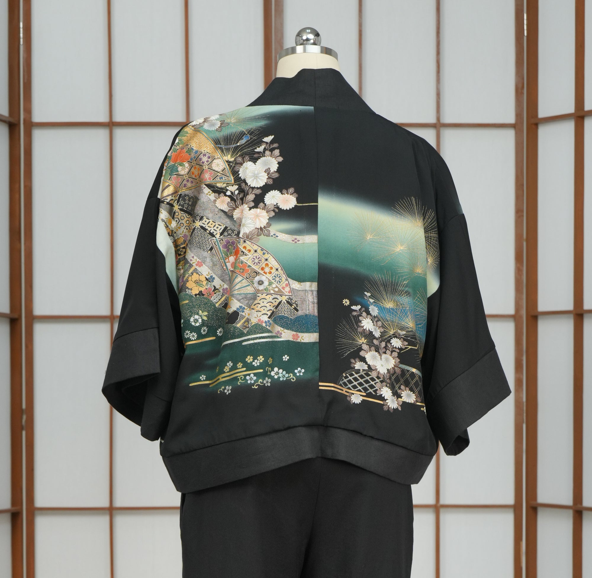 Premium On-hand: Short Jacket Linen Kimono Jacket | Elegant Black (Mimi size)