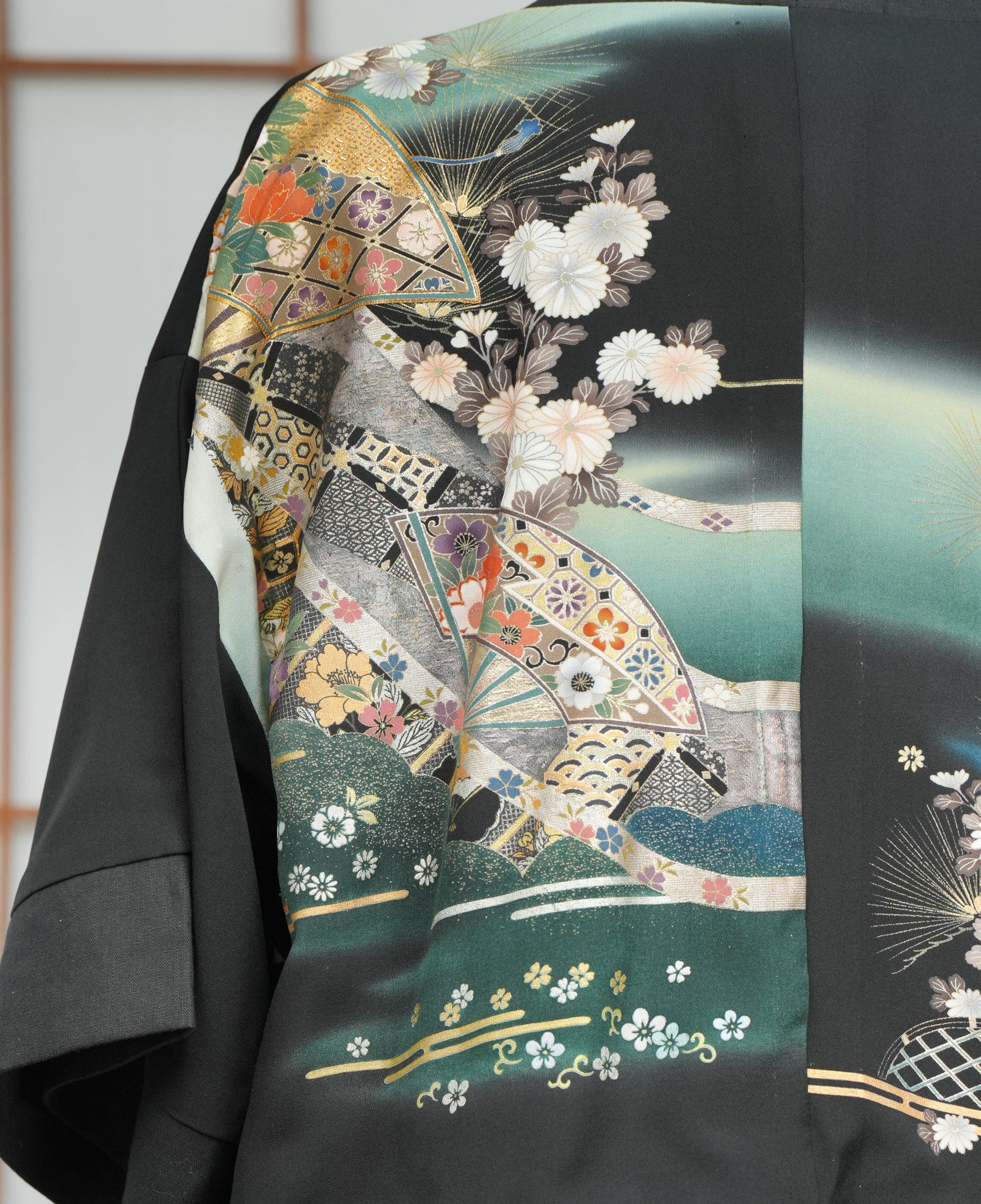 Premium On-hand: Short Jacket Linen Kimono Jacket | Elegant Black (Mimi size)