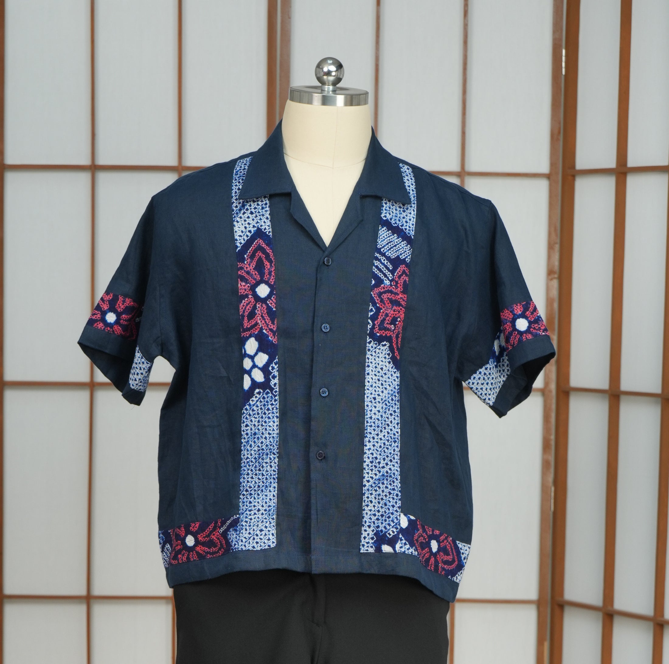 Premium On-hand: Navy Daddy Linen Polo | L | Harry size