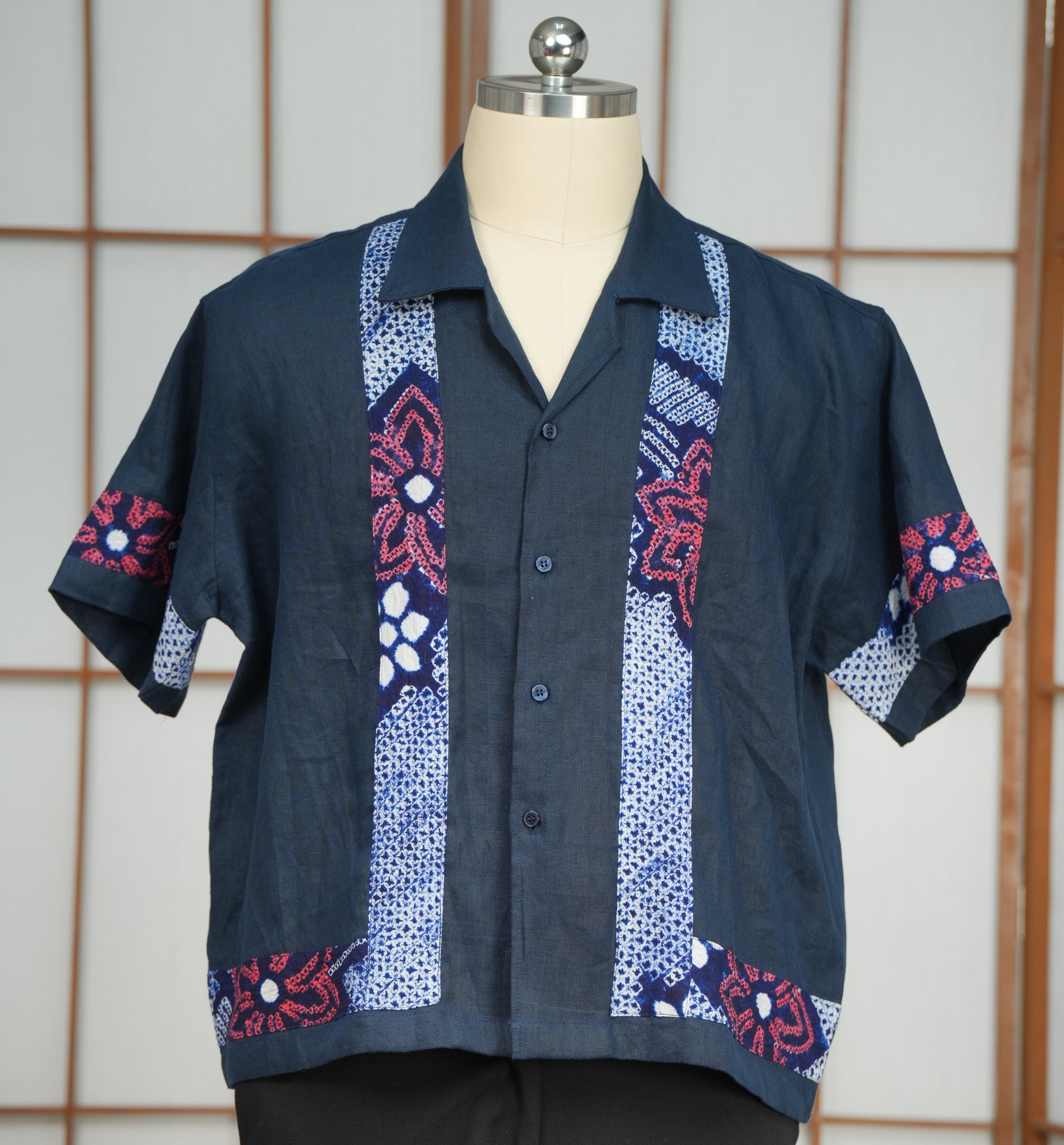 Premium On-hand: Navy Daddy Linen Polo | L | Harry size