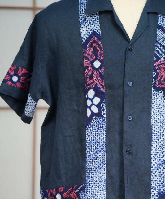 Premium On-hand: Navy Daddy Linen Polo | L | Harry size