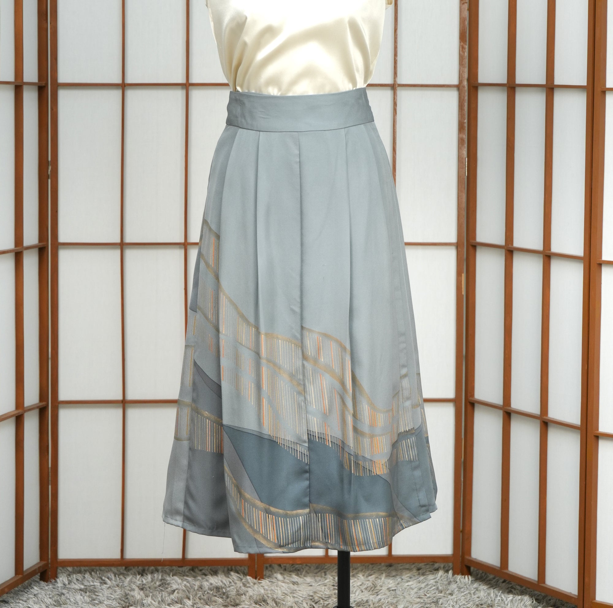 Premium On-hand: Hanbok skirt | Wavy Blue | HS7096M 1P