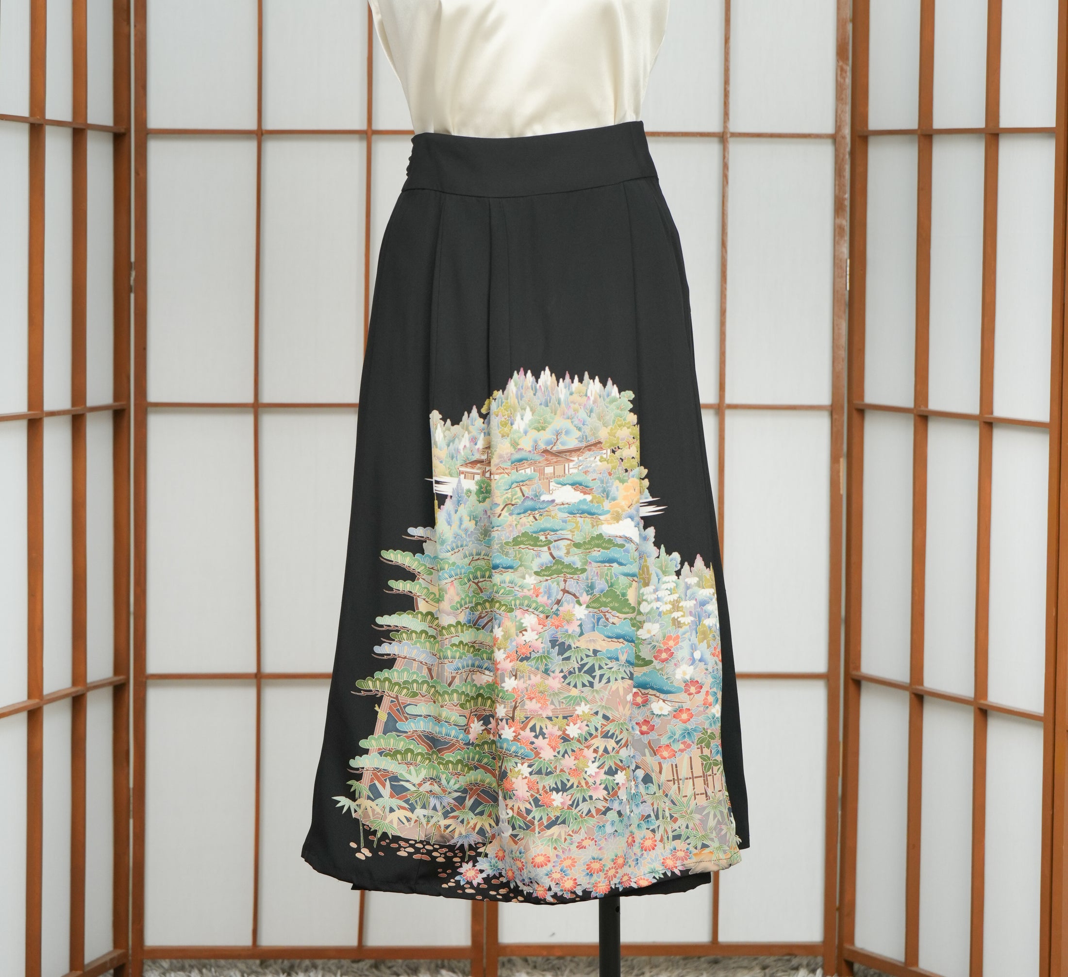 Premium On-hand: Hanbok skirt | Black forest | HS7318 1T