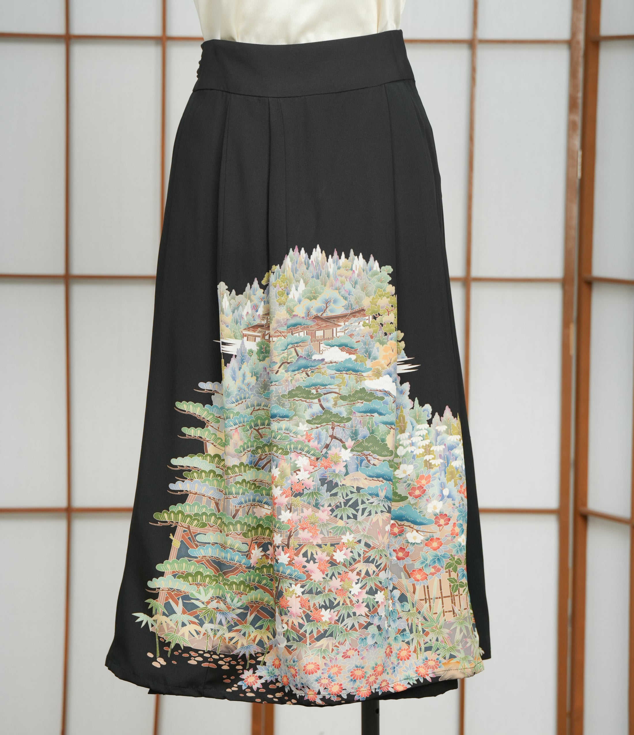Premium On-hand: Hanbok skirt | Black forest | HS7318 1T