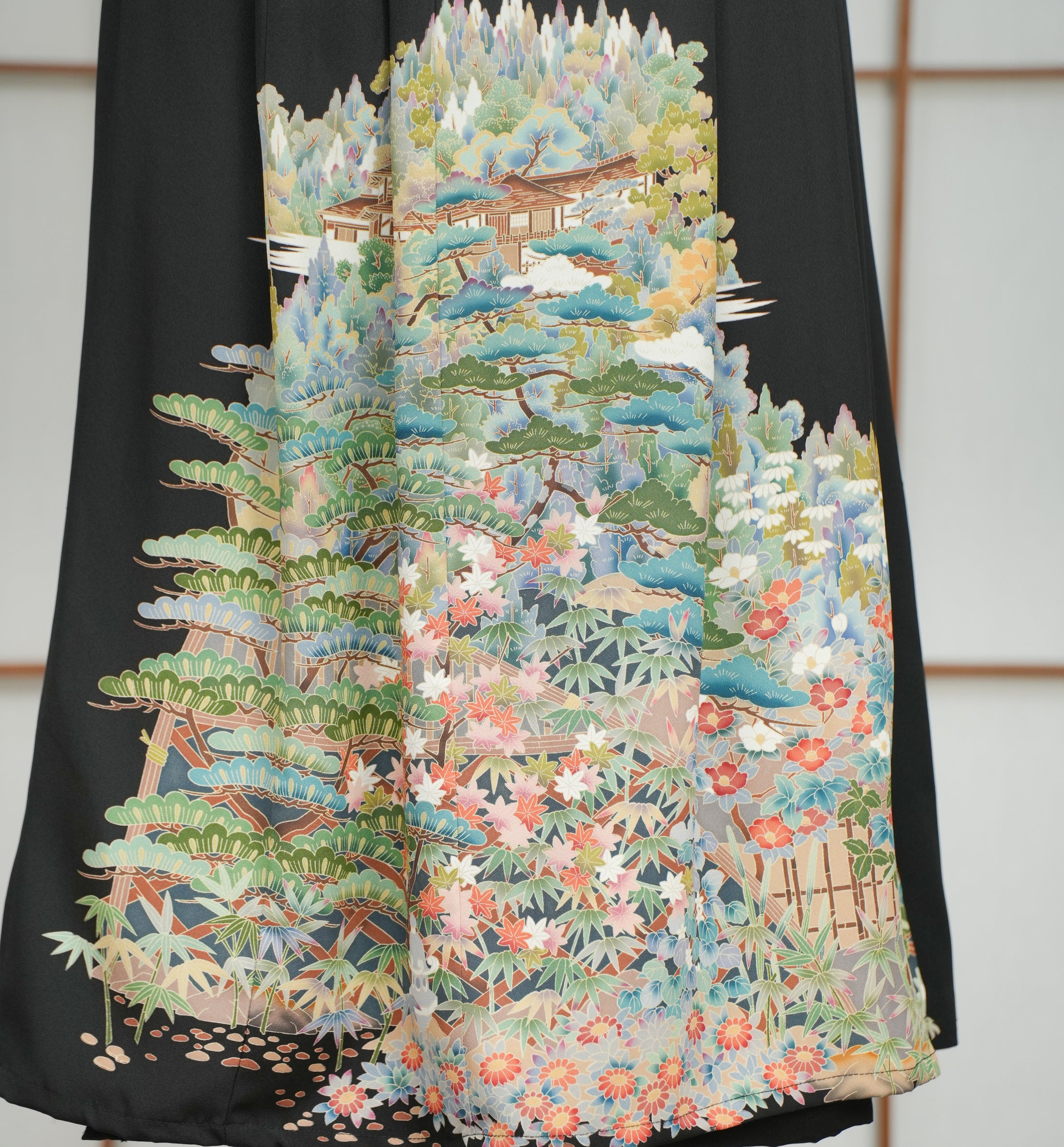 Premium On-hand: Hanbok skirt | Black forest | HS7318 1T