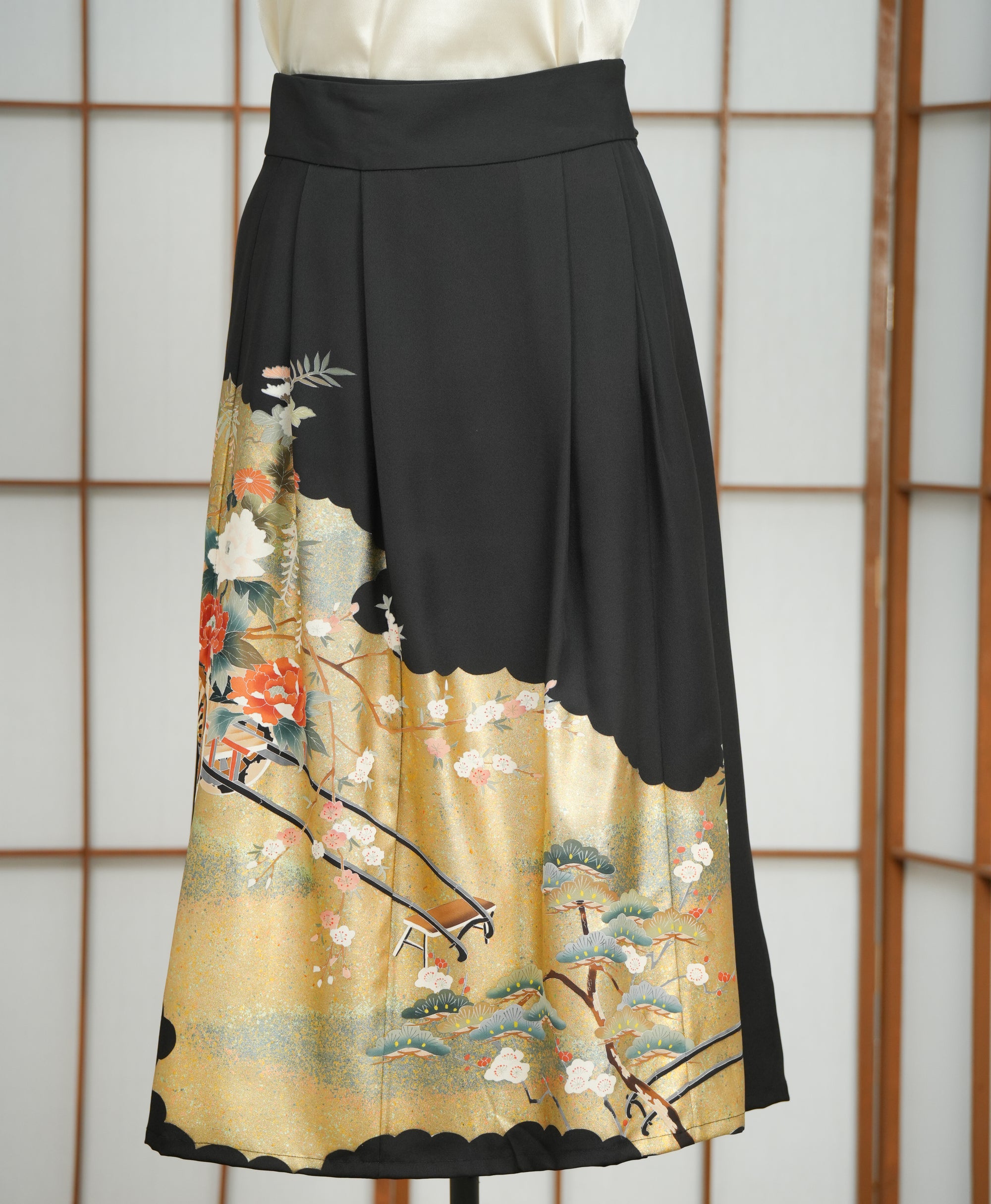 Premium On-hand: Hanbok skirt | Black gold | HS7313 2P