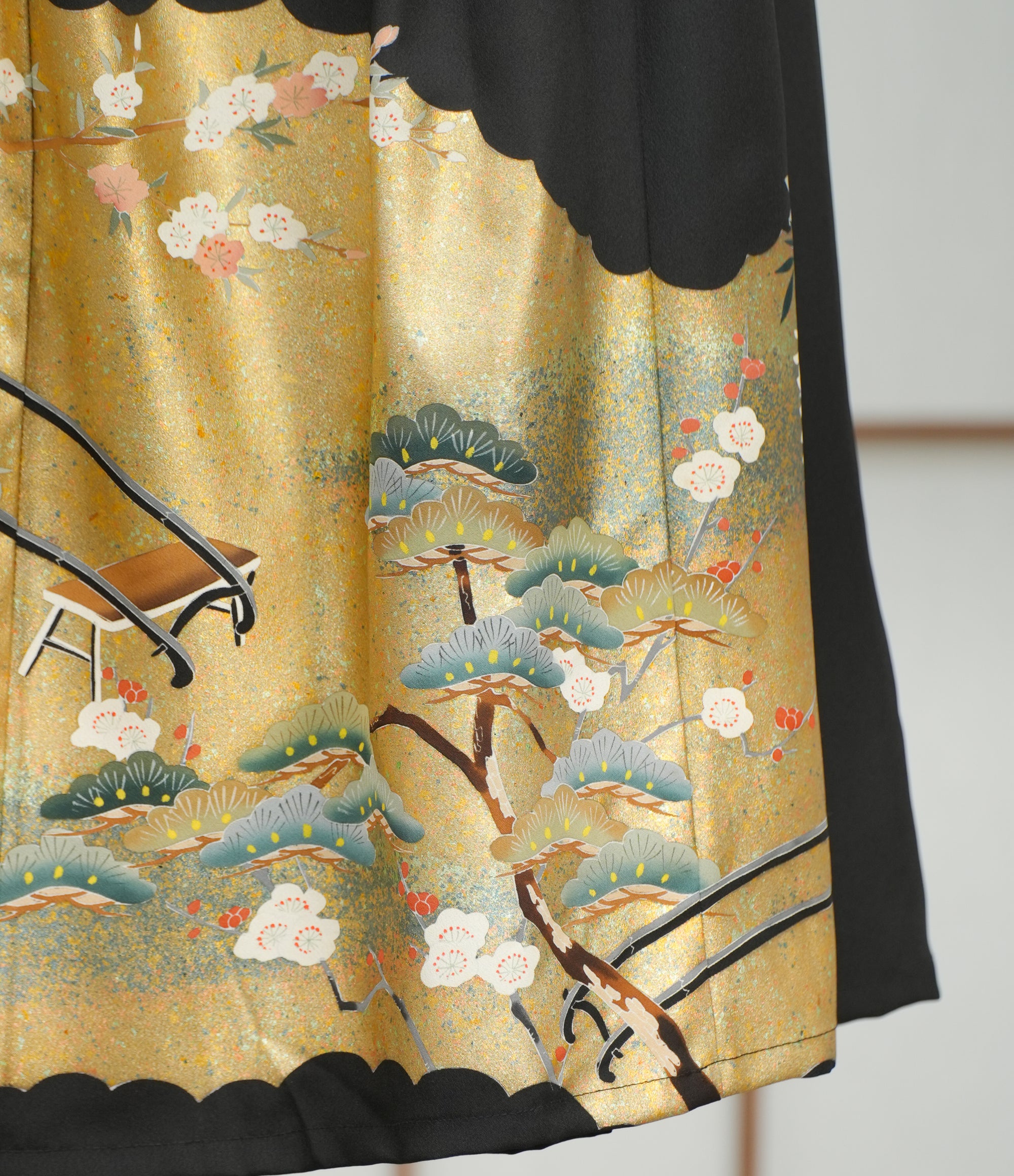 Premium On-hand: Hanbok skirt | Black gold | HS7313 2P