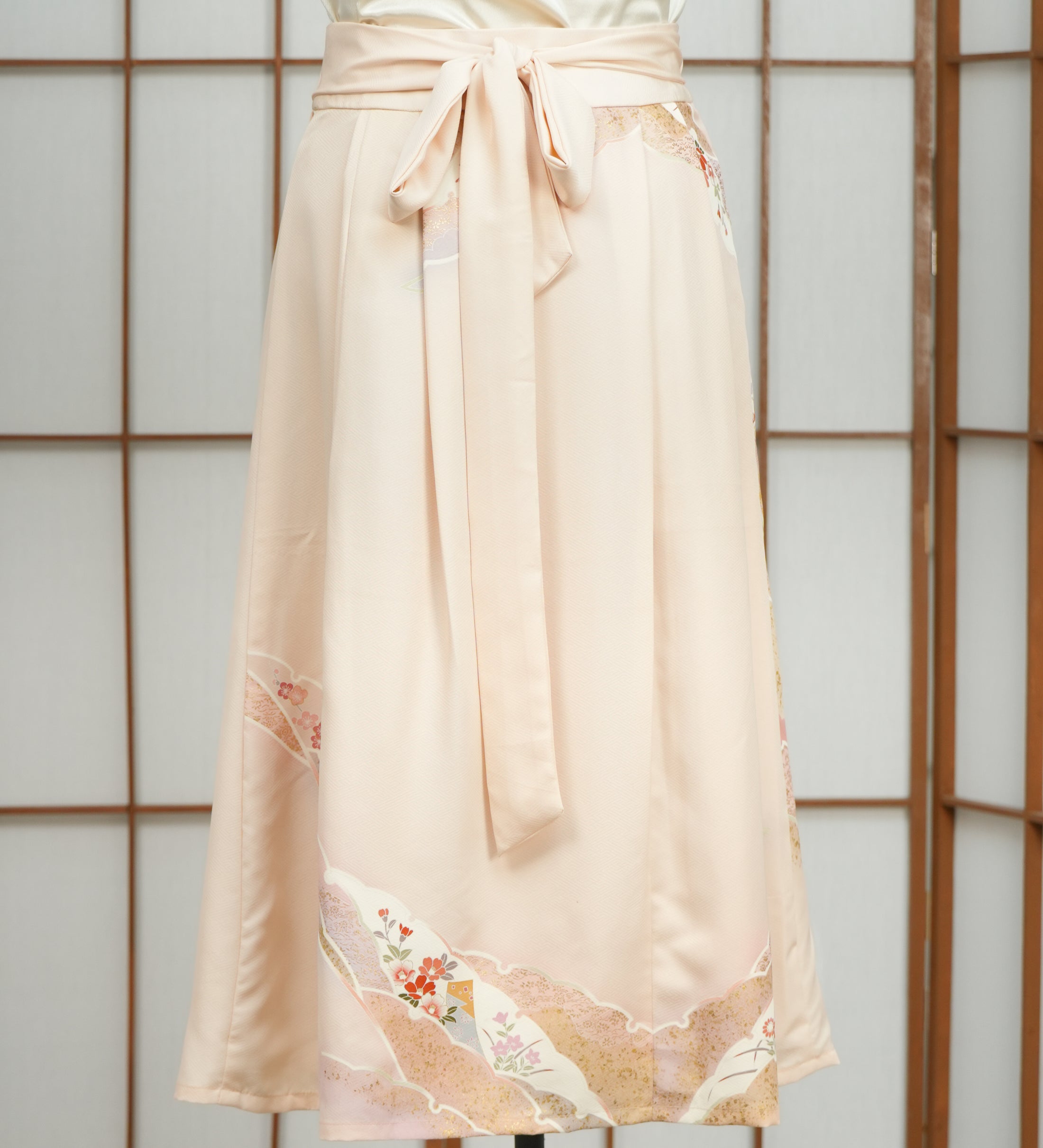 Premium On-hand: Cream floral Hanbok skirt | HS7319 2P