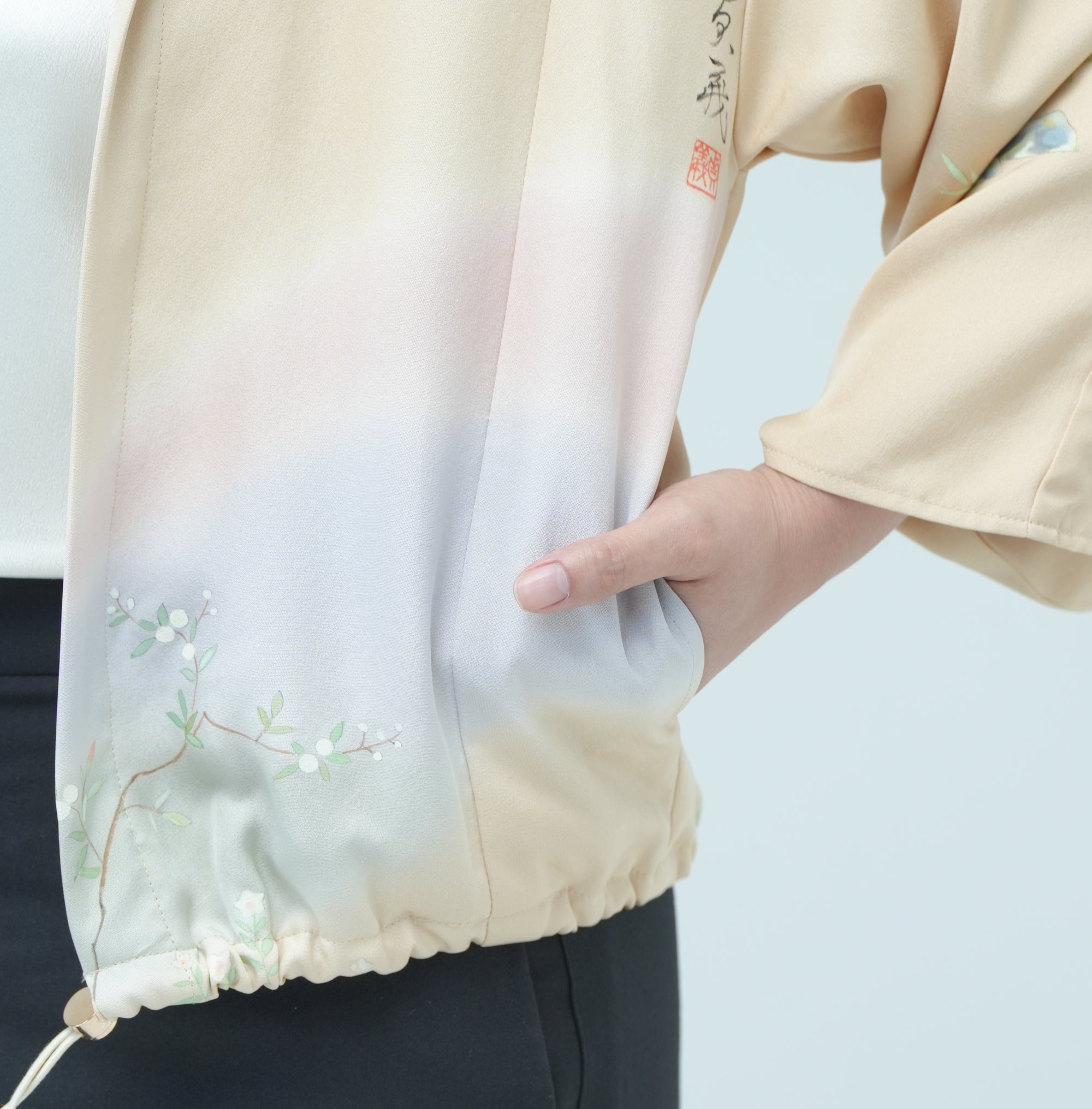 Premium On-hand item: Kodomo Hoodie Princess design | HK6328 Cream