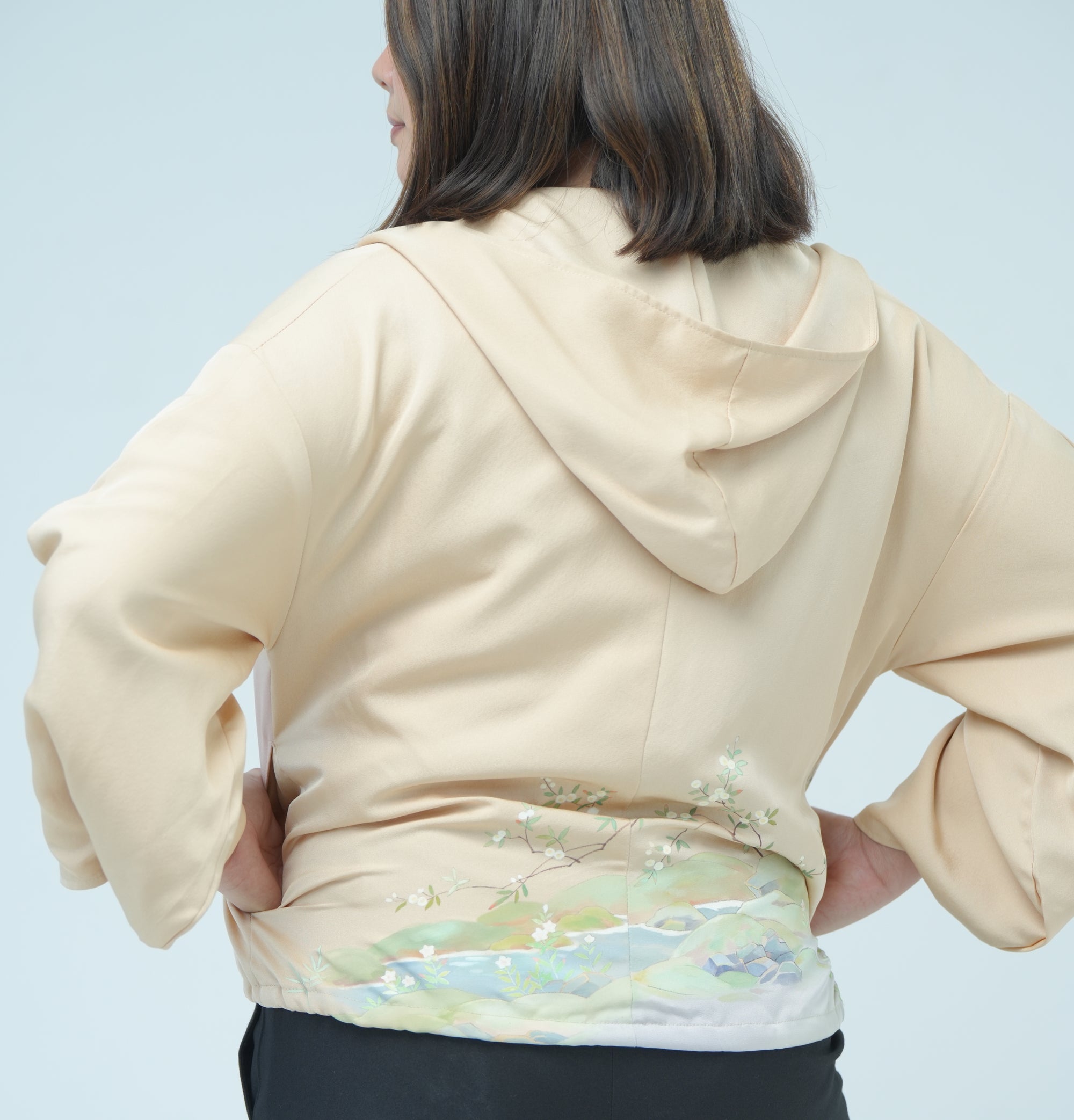 Premium On-hand item: Kodomo Hoodie Princess design | HK6328 Cream