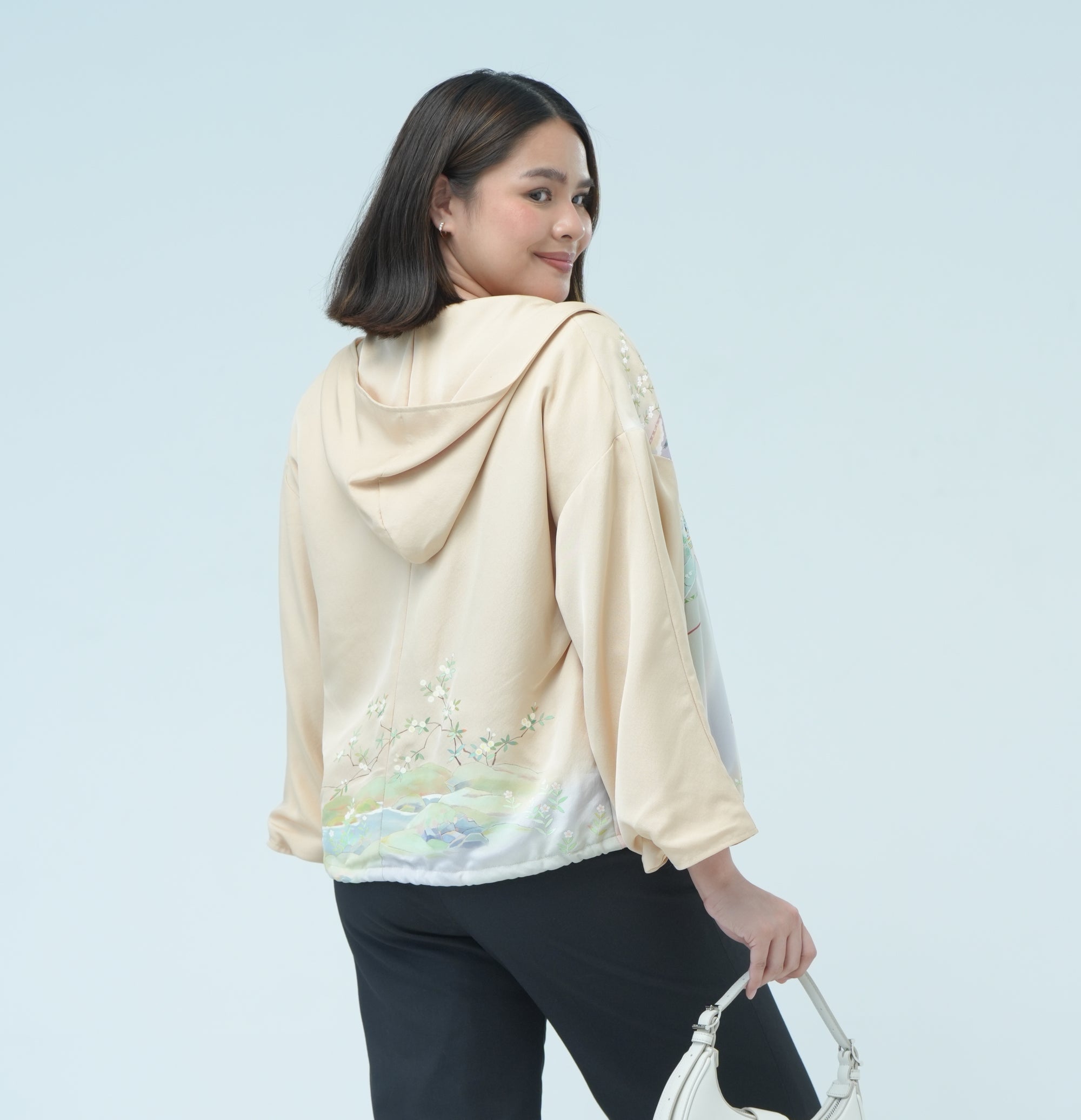 Premium On-hand item: Kodomo Hoodie Princess design | HK6328 Cream