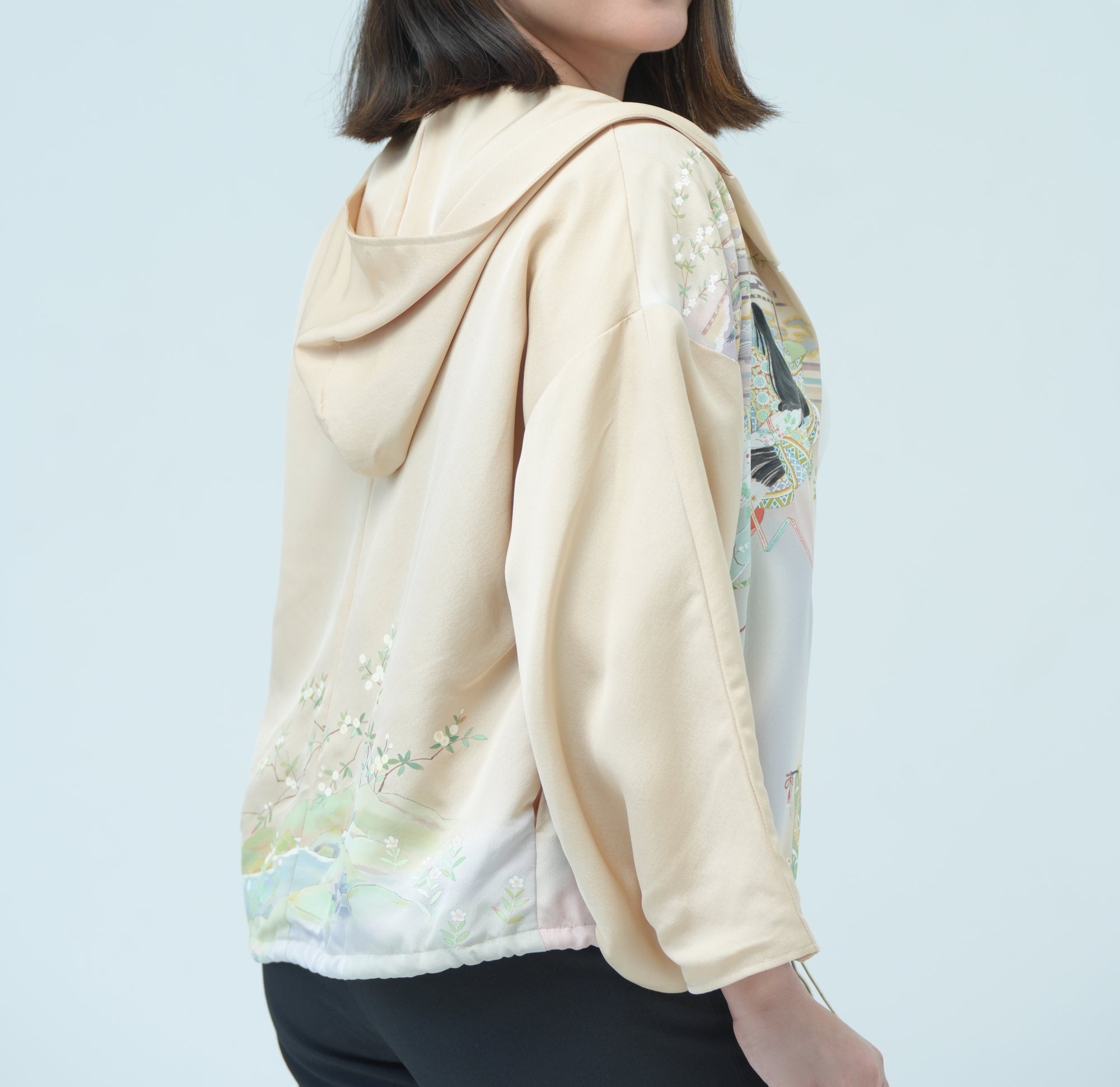 Premium On-hand item: Kodomo Hoodie Princess design | HK6328 Cream