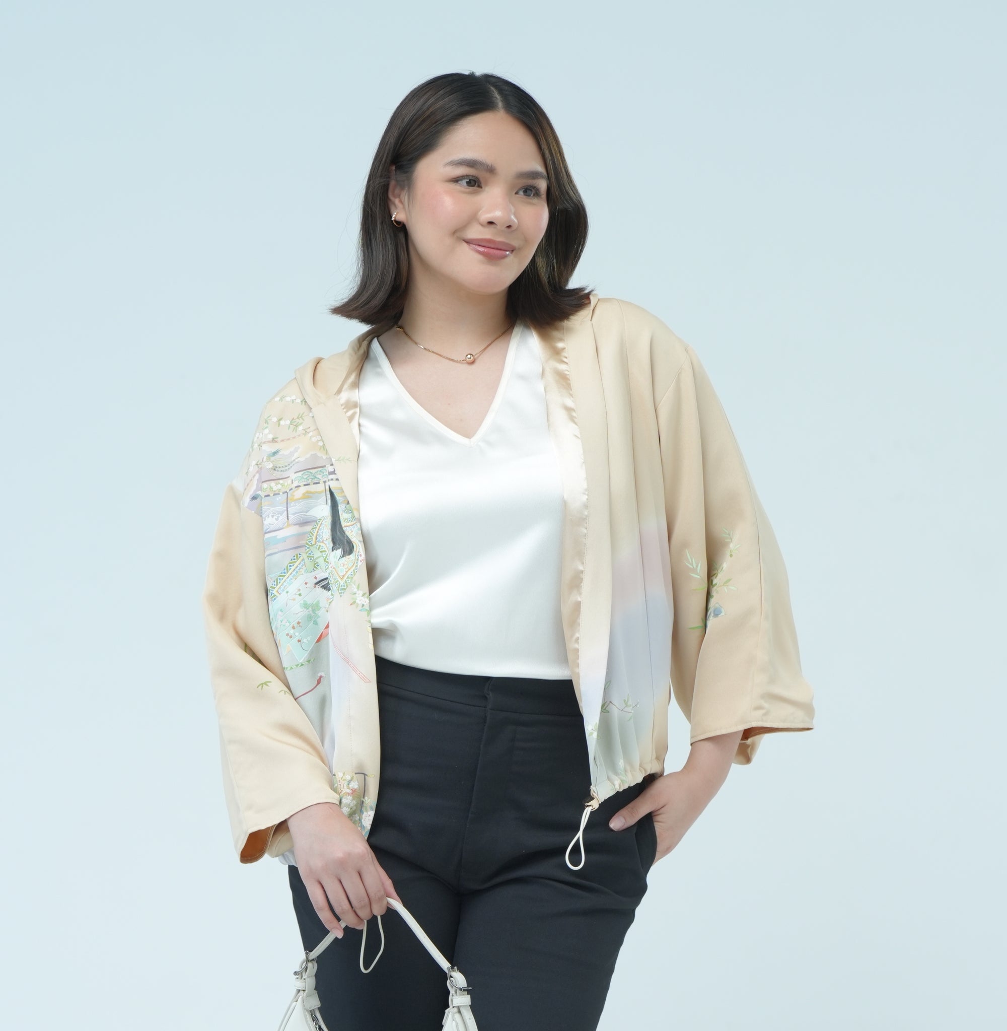 Premium On-hand item: Kodomo Hoodie Princess design | HK6328 Cream