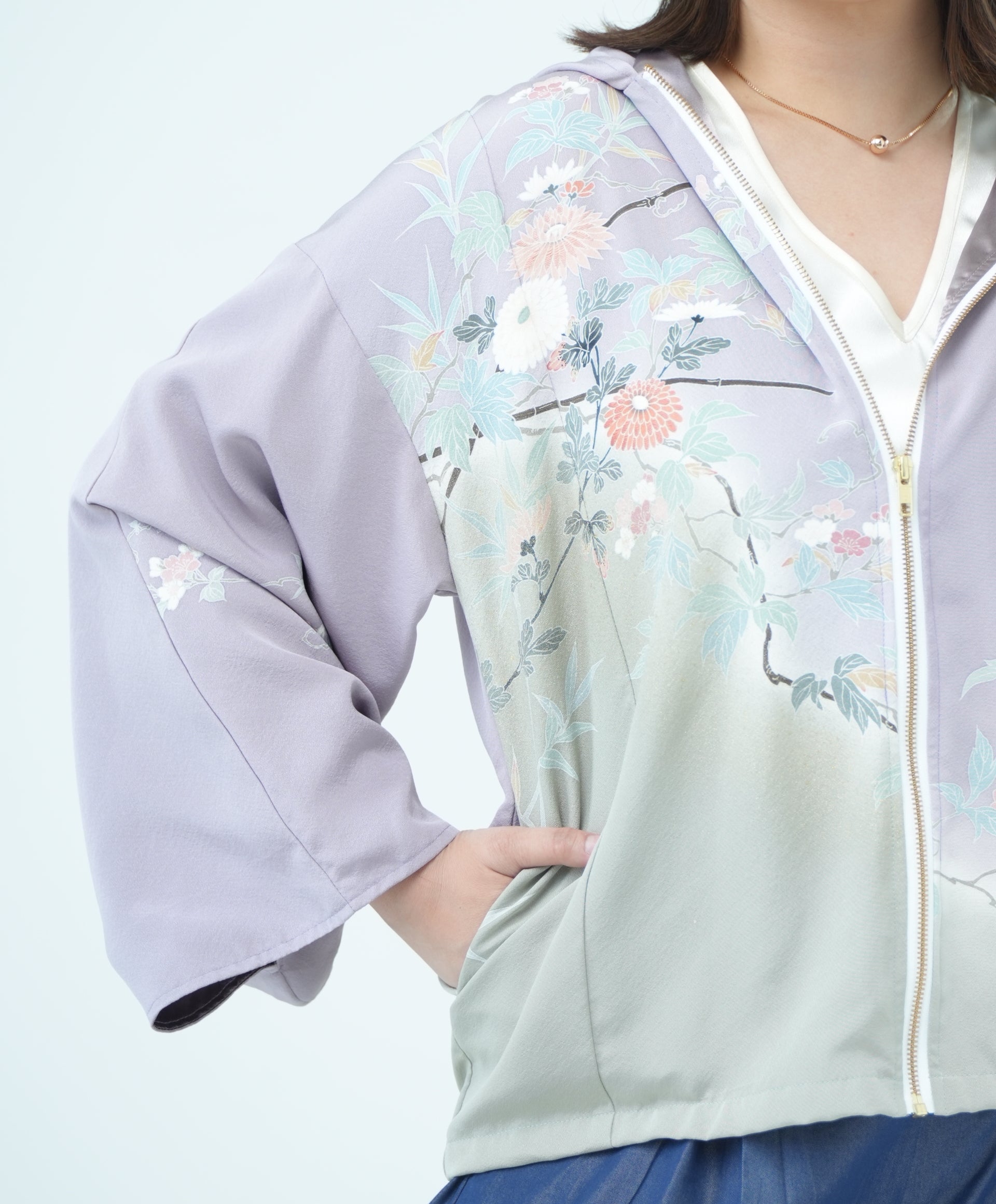 Premium On-hand: Lavender Hoodie With Zipper | HWZ6420