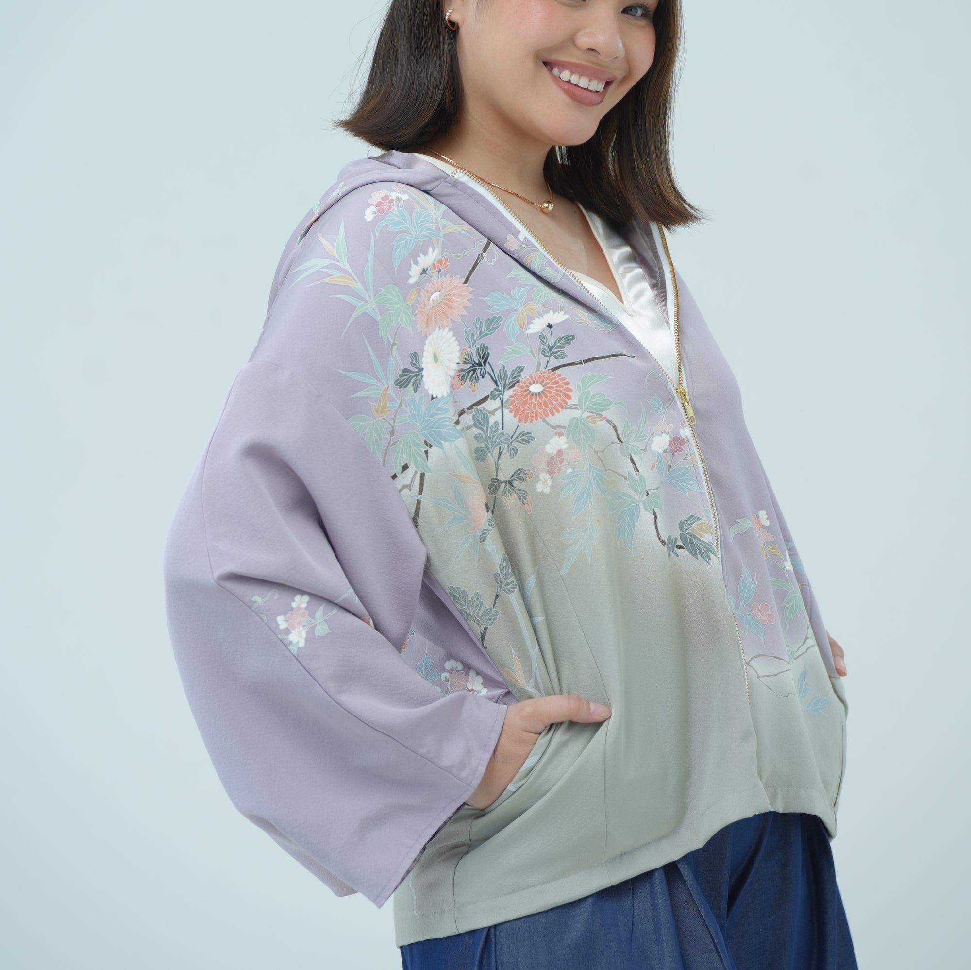 Premium On-hand: Lavender Hoodie With Zipper | HWZ6420