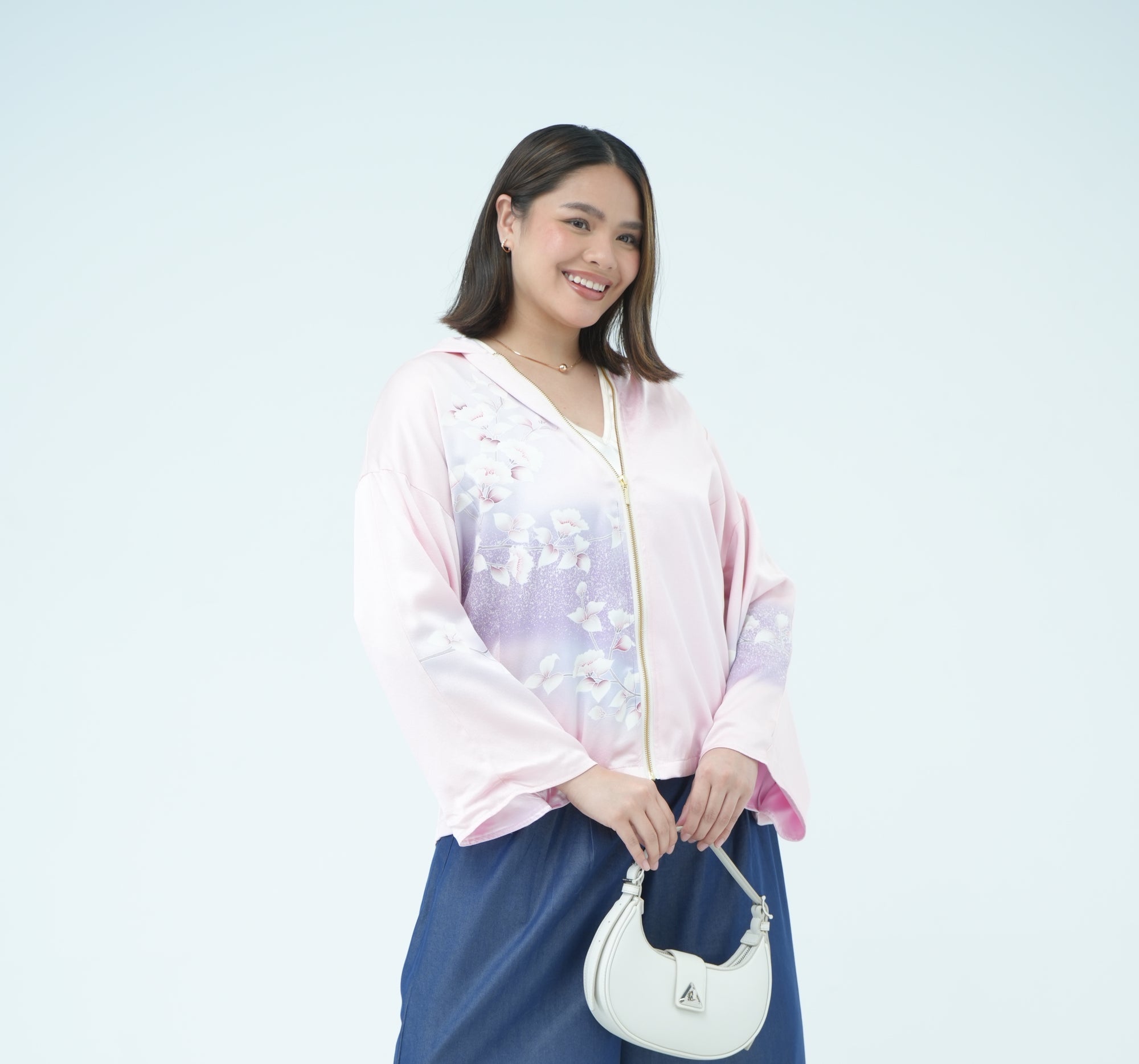 Premium On-hand: Baby pink Hoodie With Zipper | HWZ6207