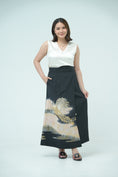 Load image into Gallery viewer, Premium On-hand: Wrap Skirt | 1T Black Peacock | WS7253Y
