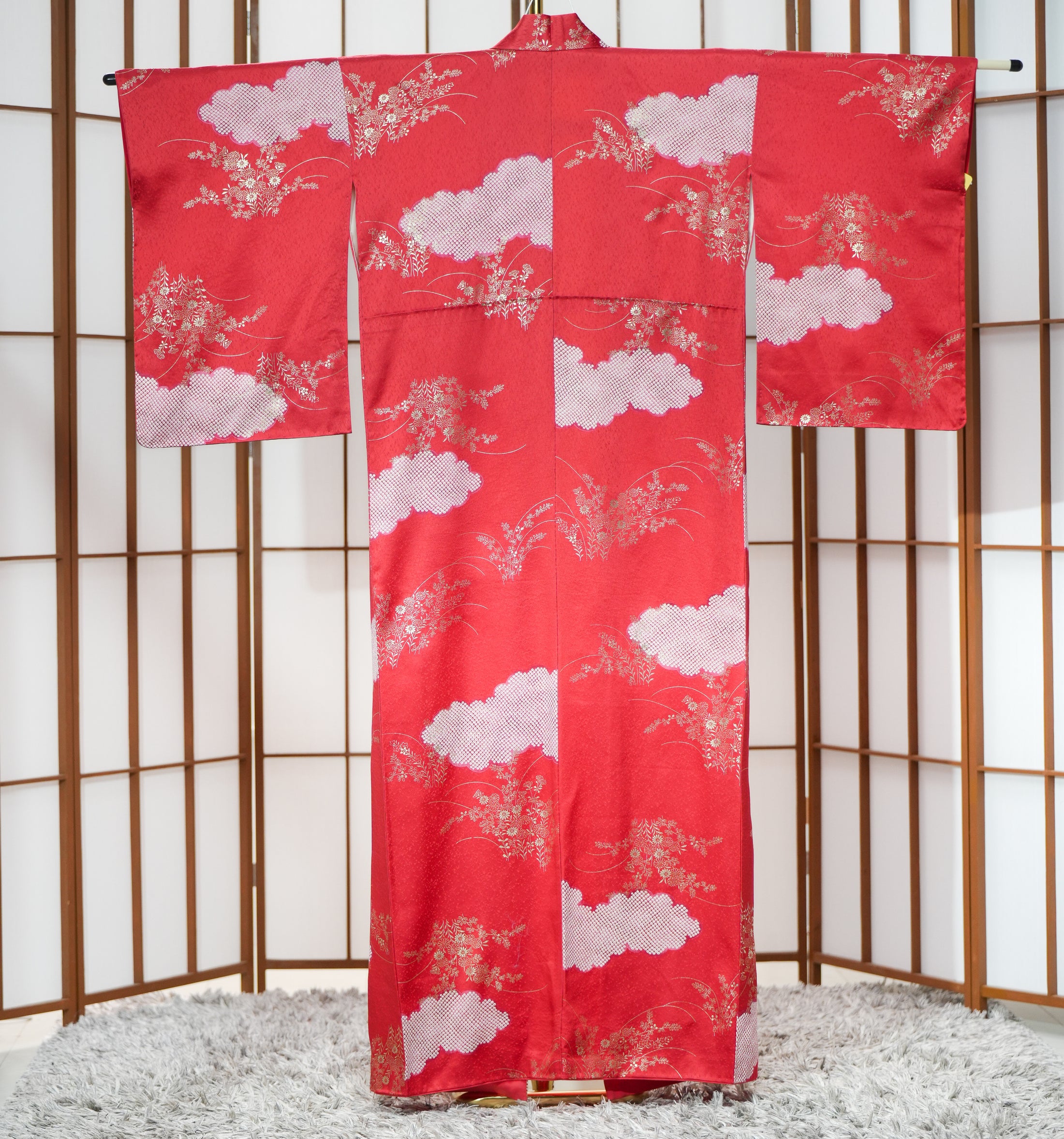 Premium Fabric: 0313-15 Crimson red florals