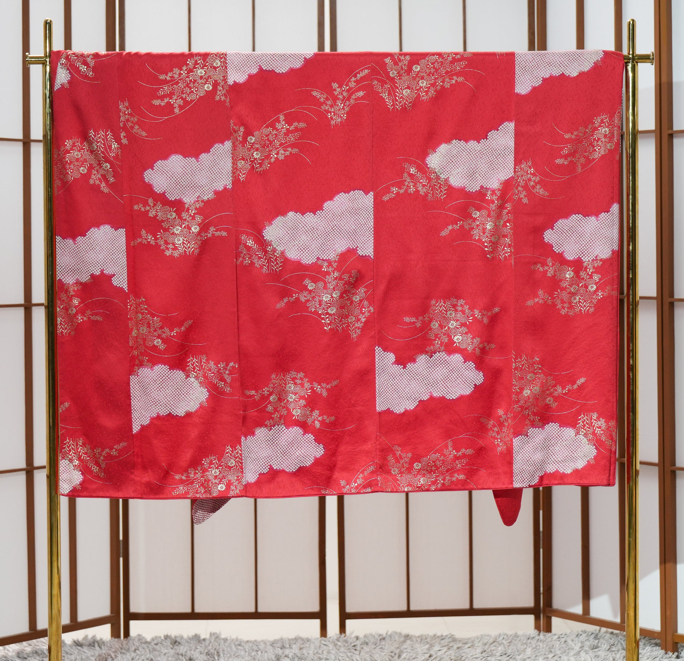 Premium Fabric: 0313-15 Crimson red florals