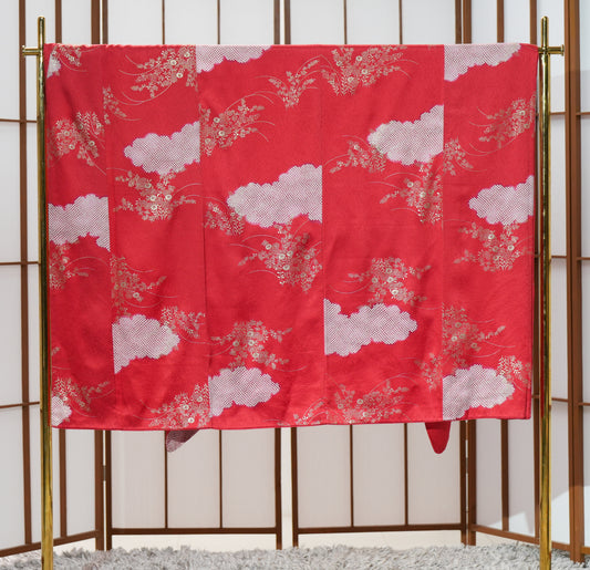 Premium Fabric: 0313-15 Crimson red florals