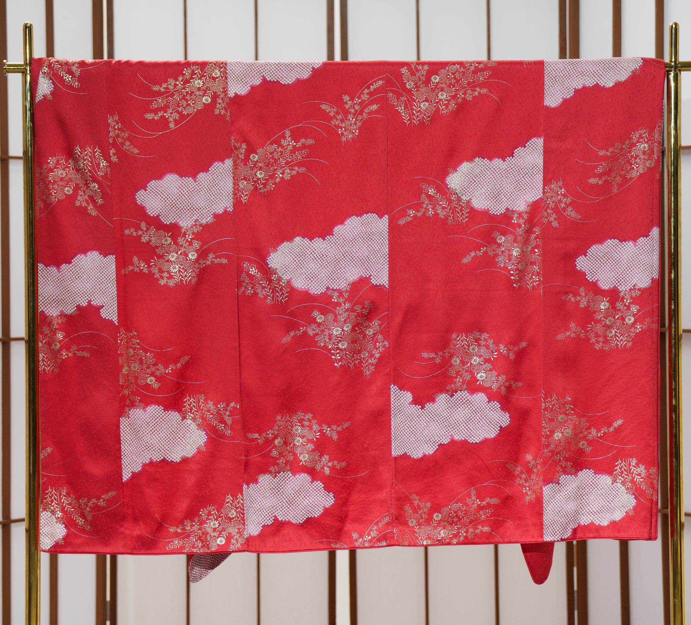 Premium Fabric: 0313-15 Crimson red florals