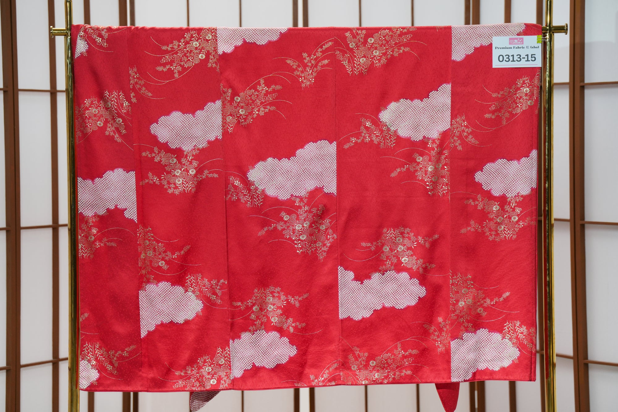 Premium Fabric SHO: 0313-15 Crimson red florals
