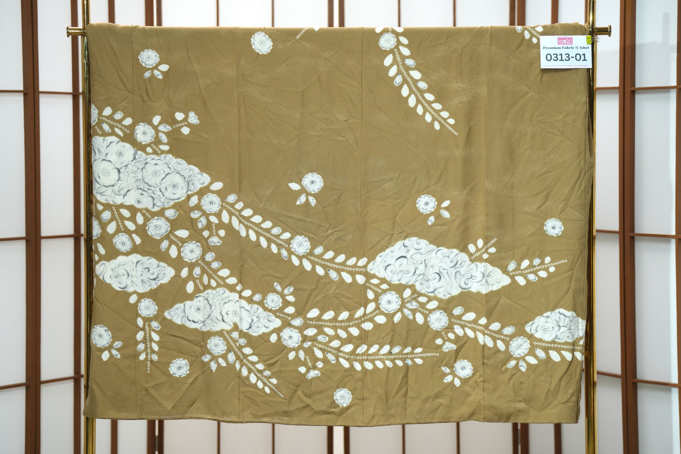Premium Fabric Chiku -  0313-1 Mustard/Yellow White