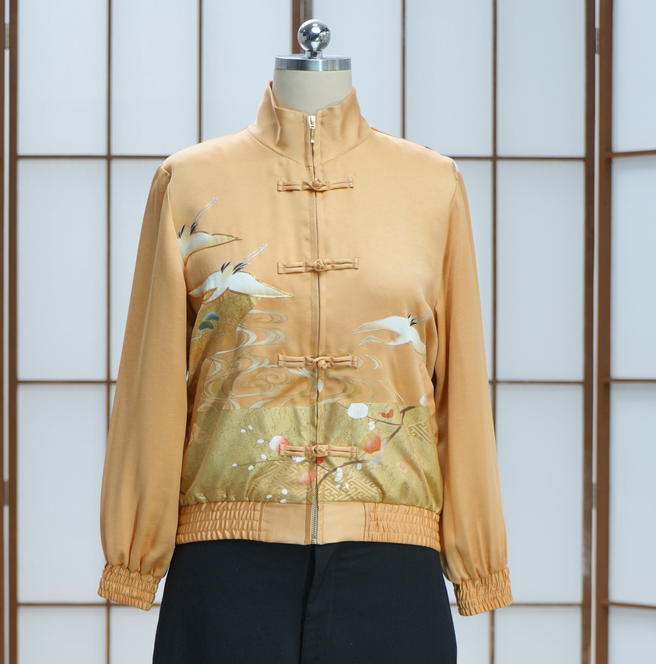 Premium On-hand: Golden Orange Cream Chinese Knot Jacket | CKJ7353M | LB (Women)
