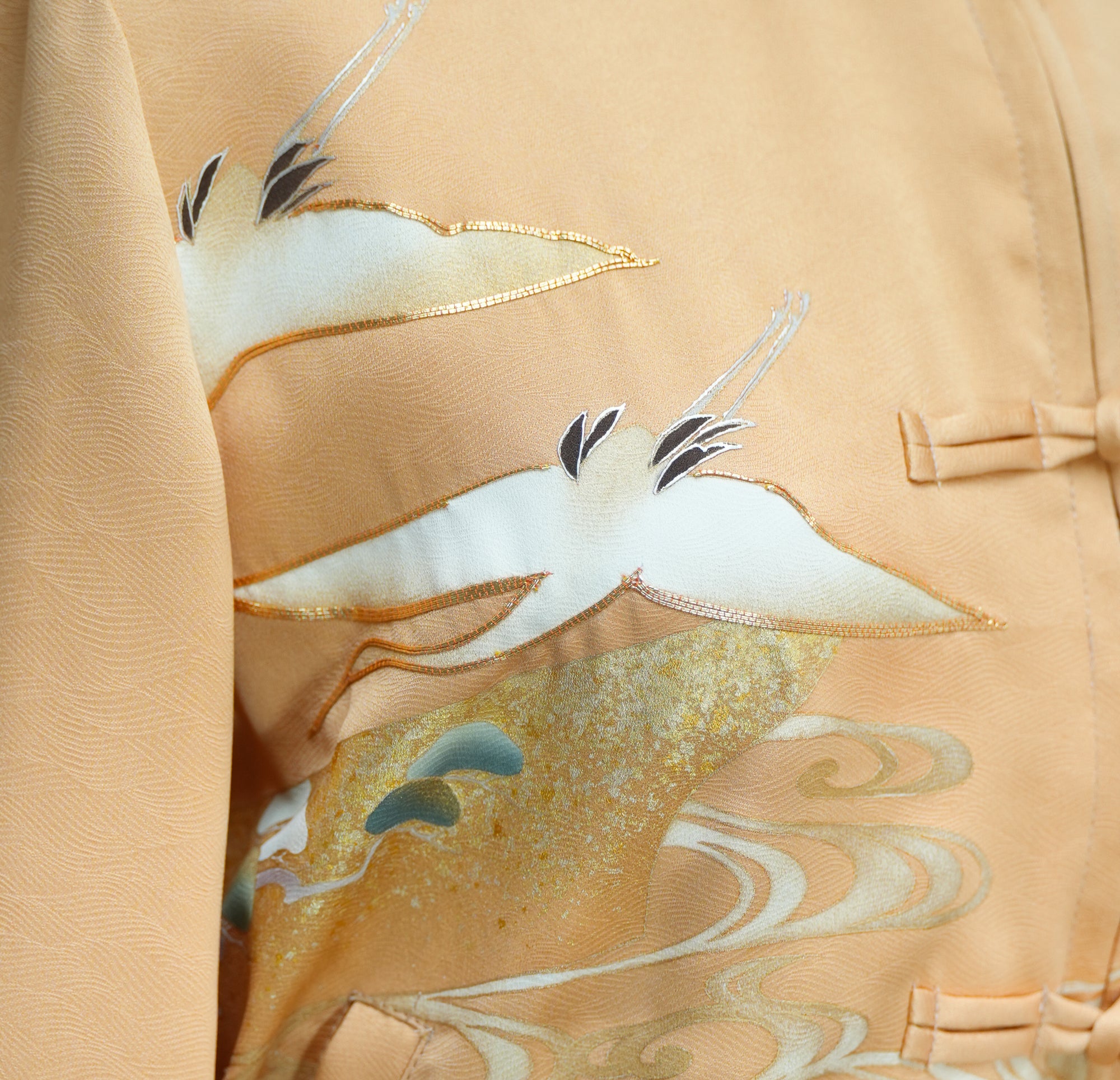Premium On-hand: Golden Orange Cream Chinese Knot Jacket | CKJ7353M | LB (Women)