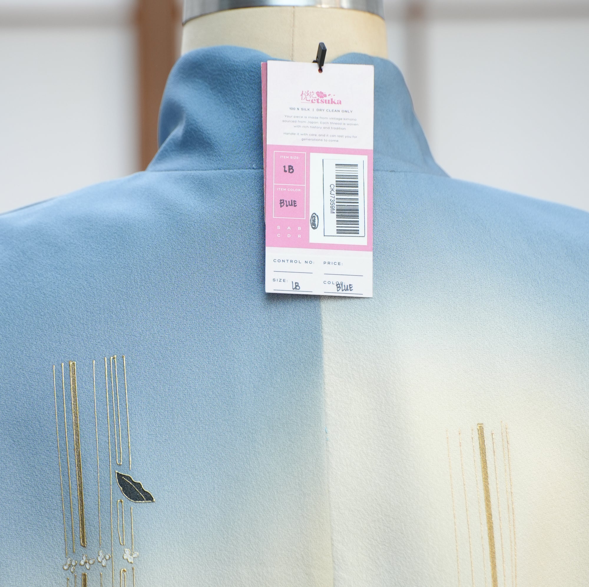 Premium On-hand: Blue Chinese Knot Jacket | CKJ7359M | LB (Women) (lovely emboss!)