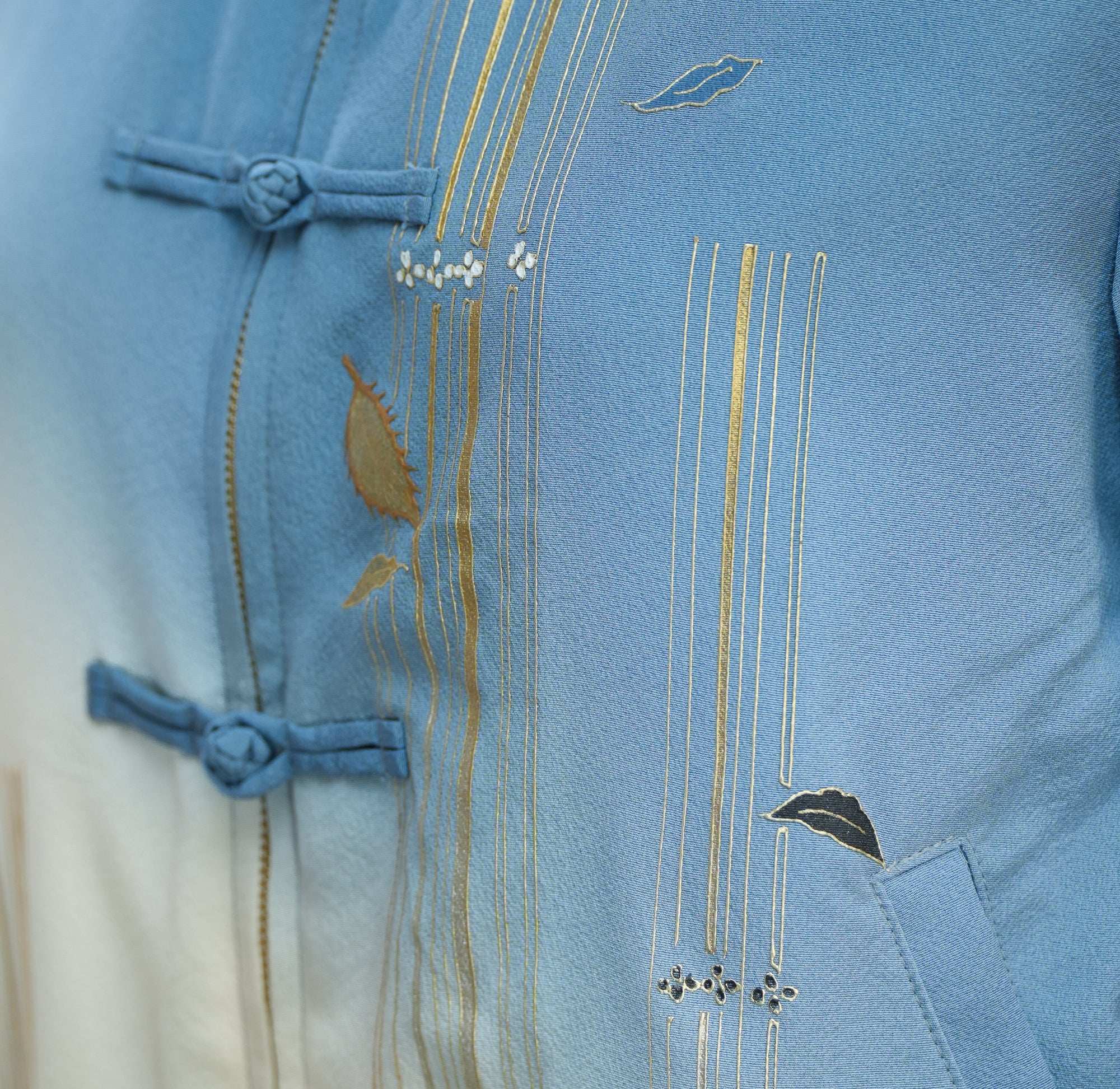 Premium On-hand: Blue Chinese Knot Jacket | CKJ7359M | LB (Women) (lovely emboss!)