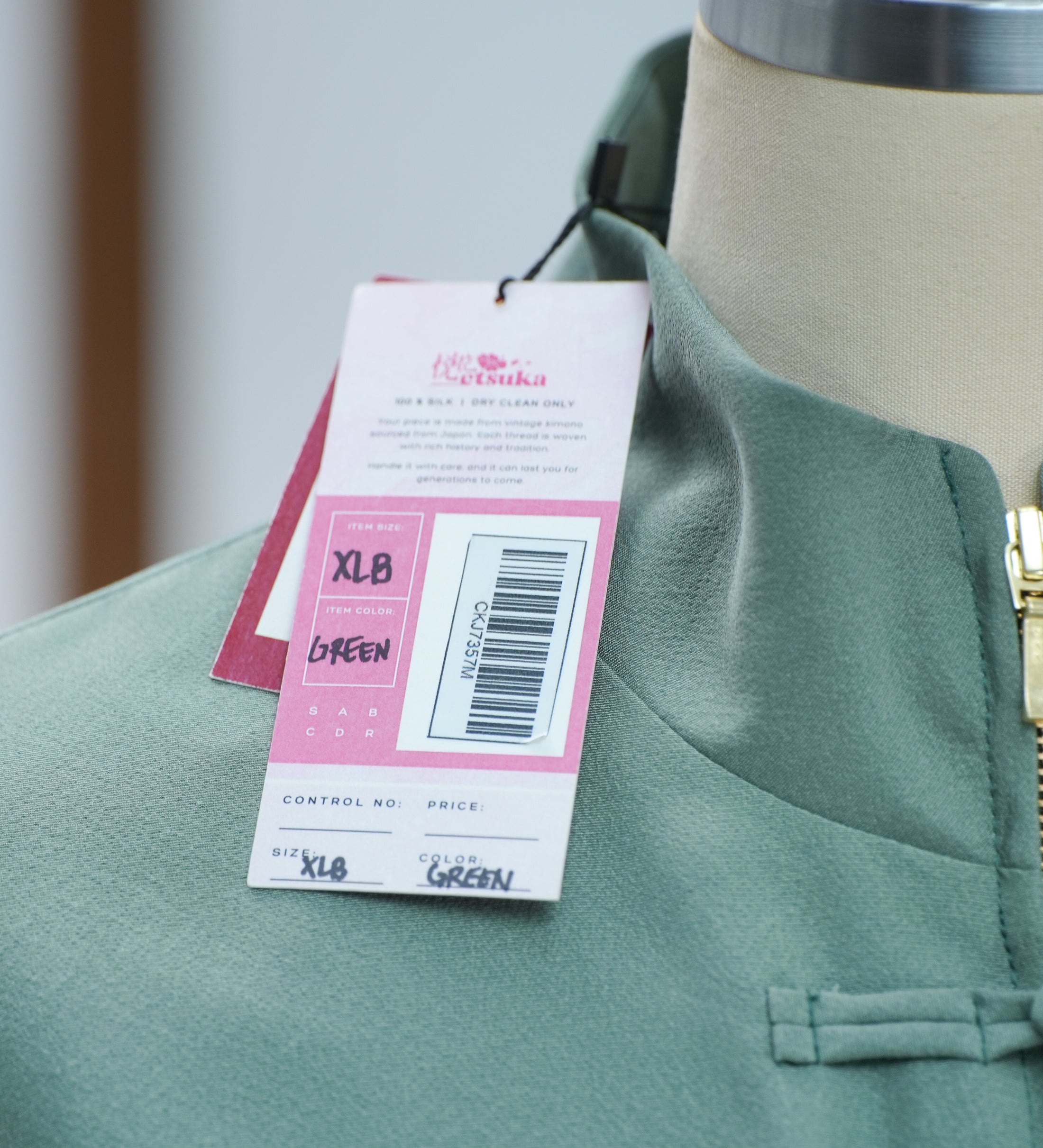 Premium On-hand: Green Chinese Knot Jacket | CKJ7357M | XLB (Women)