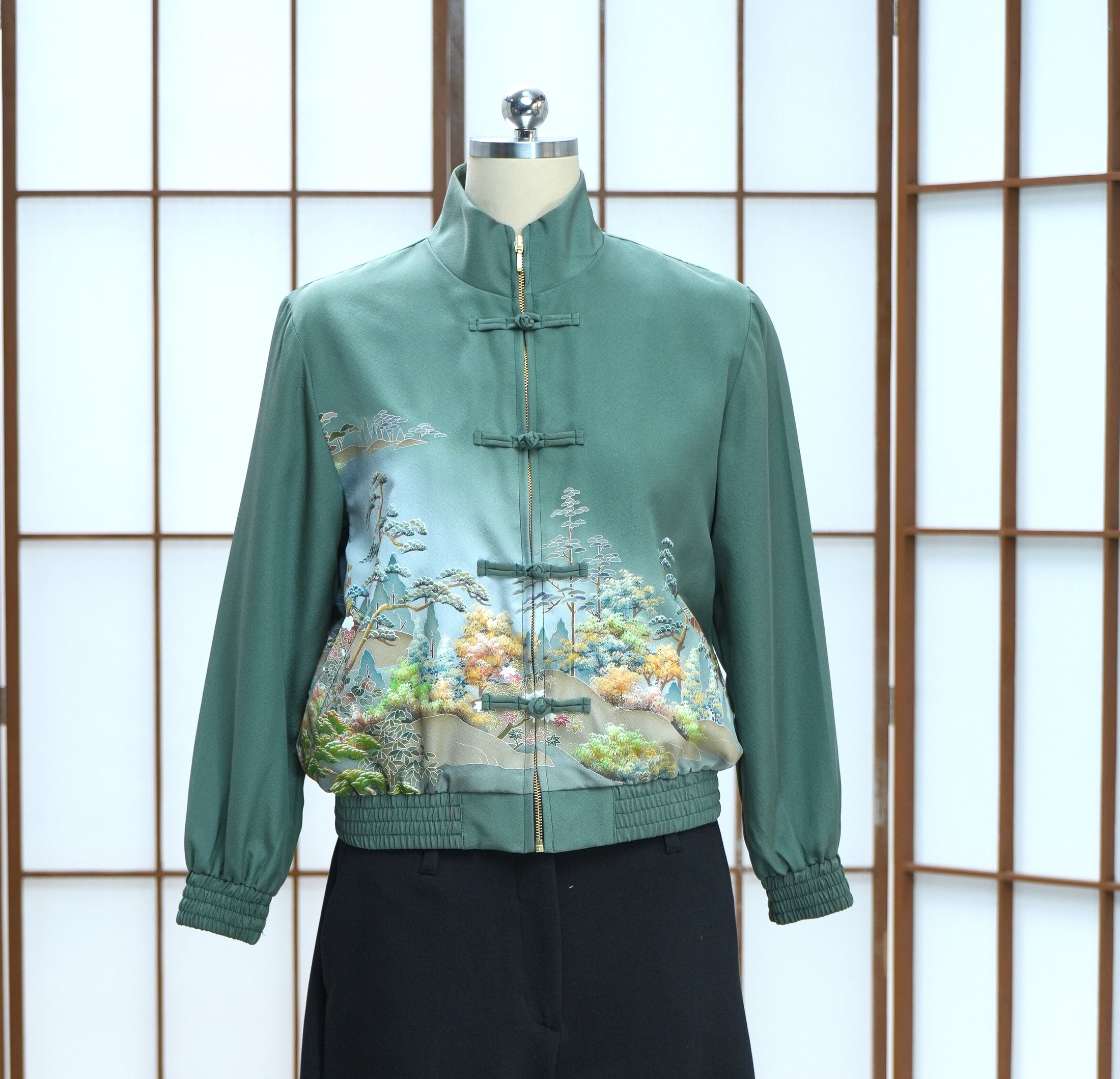 Premium On-hand: Green Chinese Knot Jacket | CKJ7357M | XLB (Women)