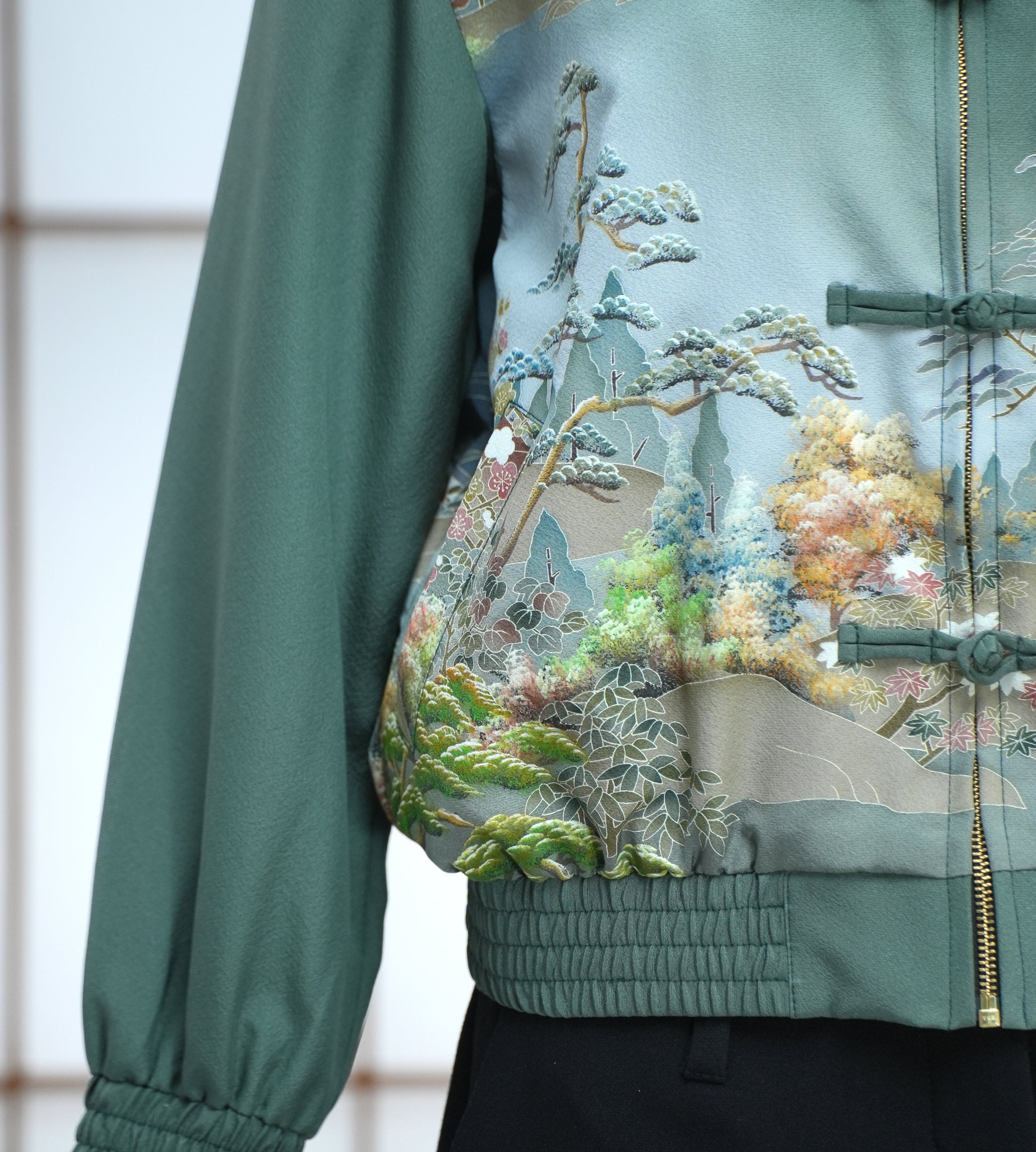 Premium On-hand: Green Chinese Knot Jacket | CKJ7357M | XLB (Women)